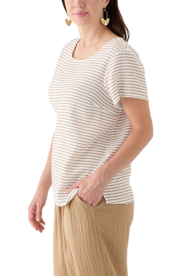 Womens Short Sleeve Gauze Top 