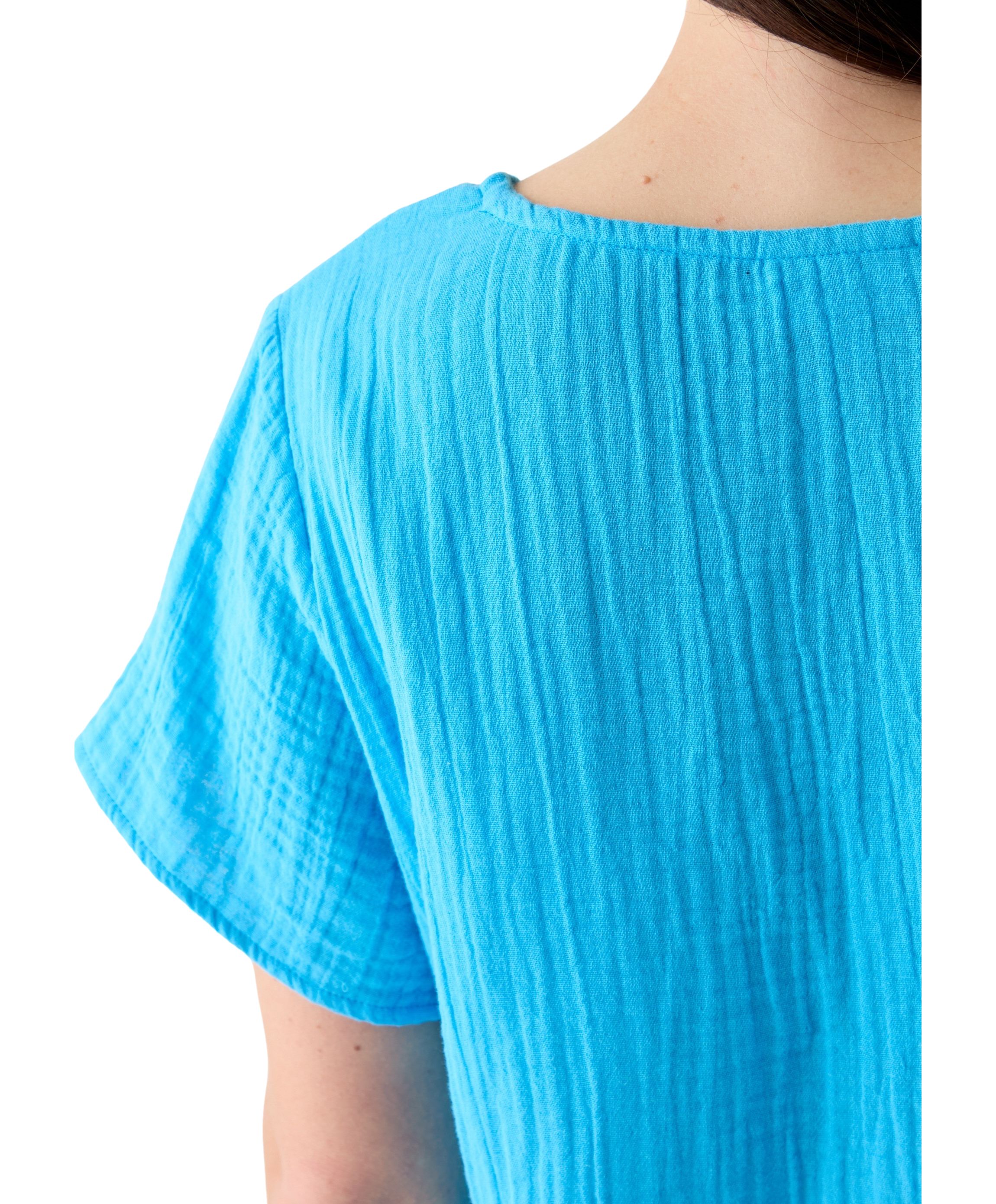 Womens Short Sleeve Gauze Top 