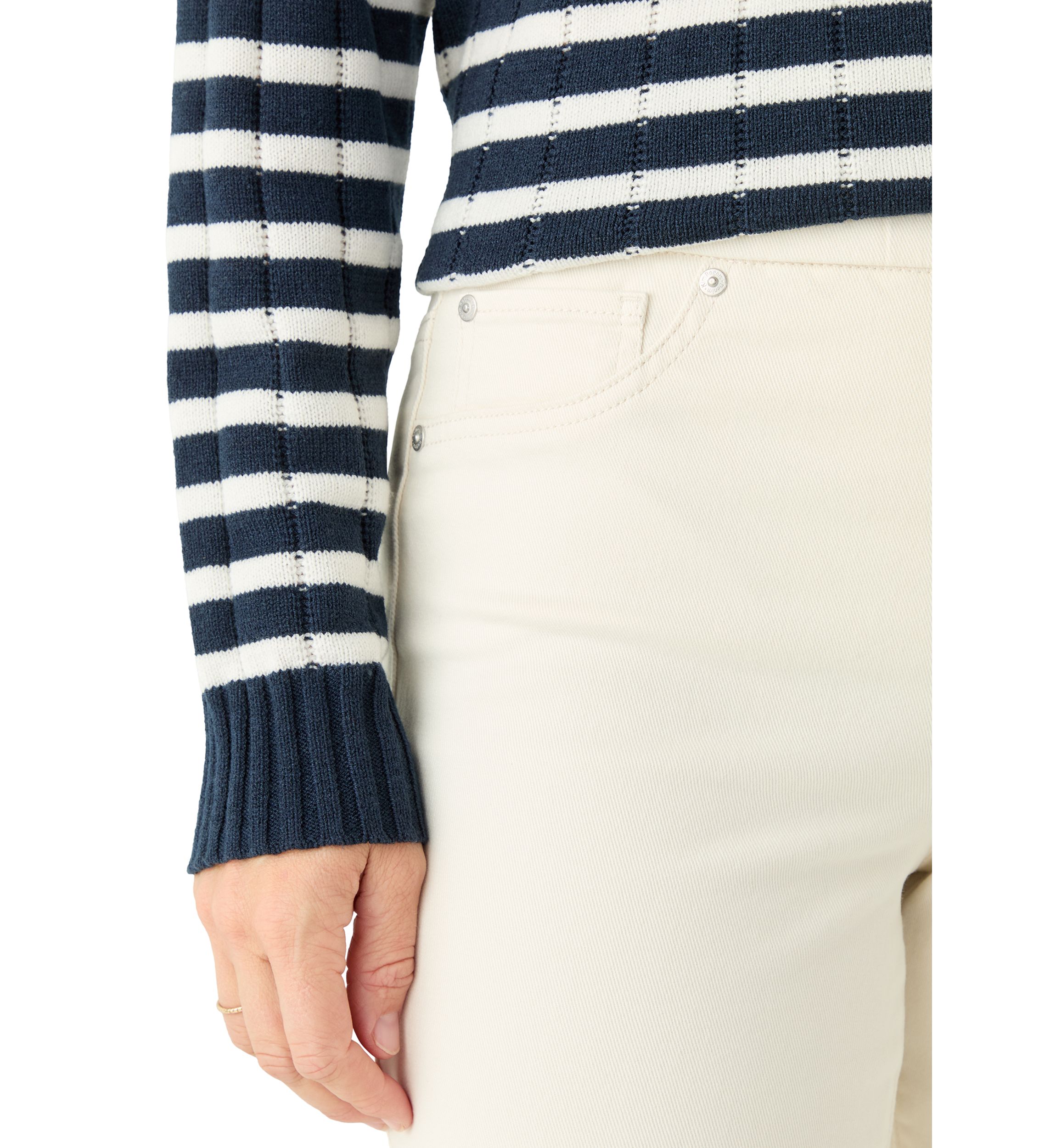 Womens Pull On Straight Leg Denim Jeans