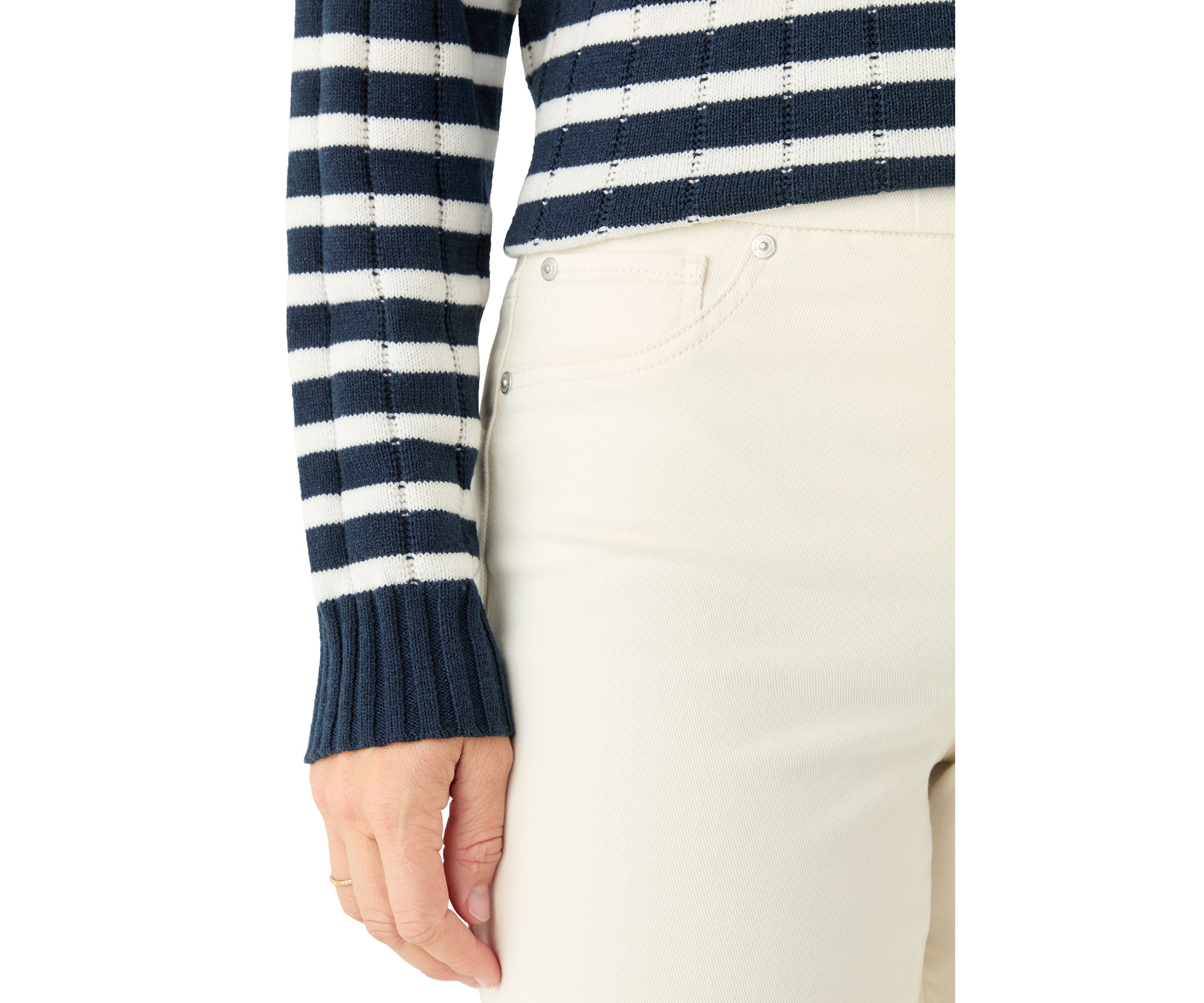 Womens Pull On Straight Leg Denim Jeans