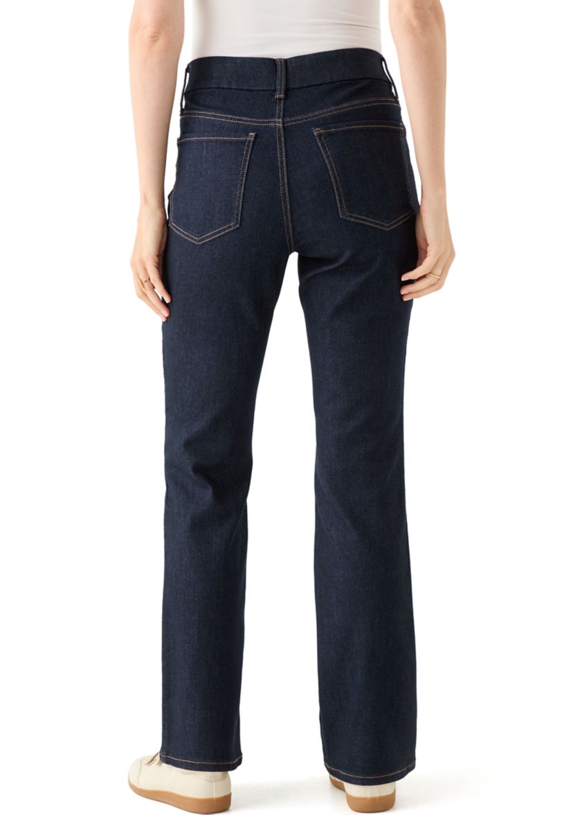 Womens Pull On Bootcut Denim Pants
