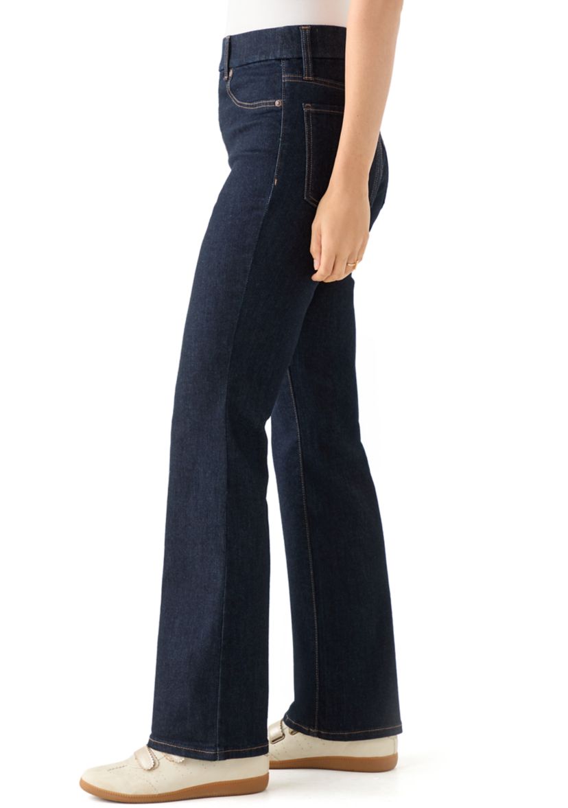 Womens Pull On Bootcut Denim Pants