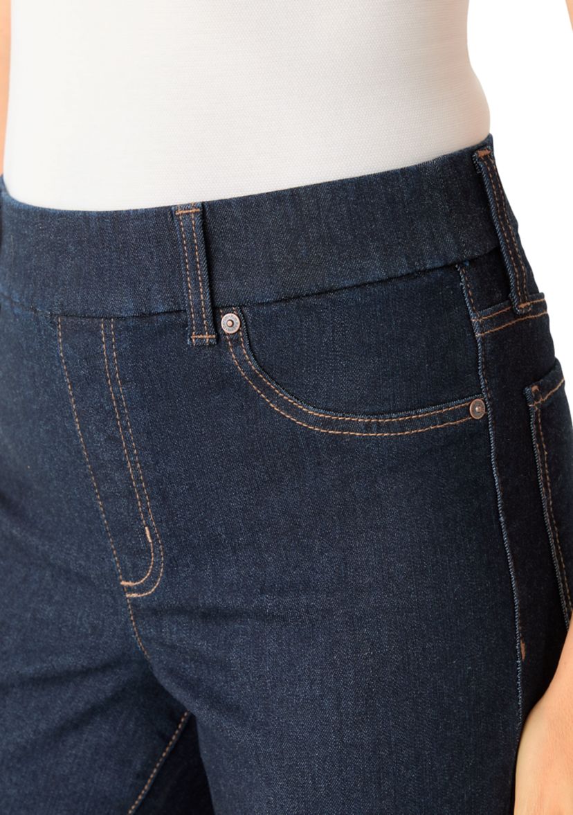 Womens Pull On Bootcut Denim Pants