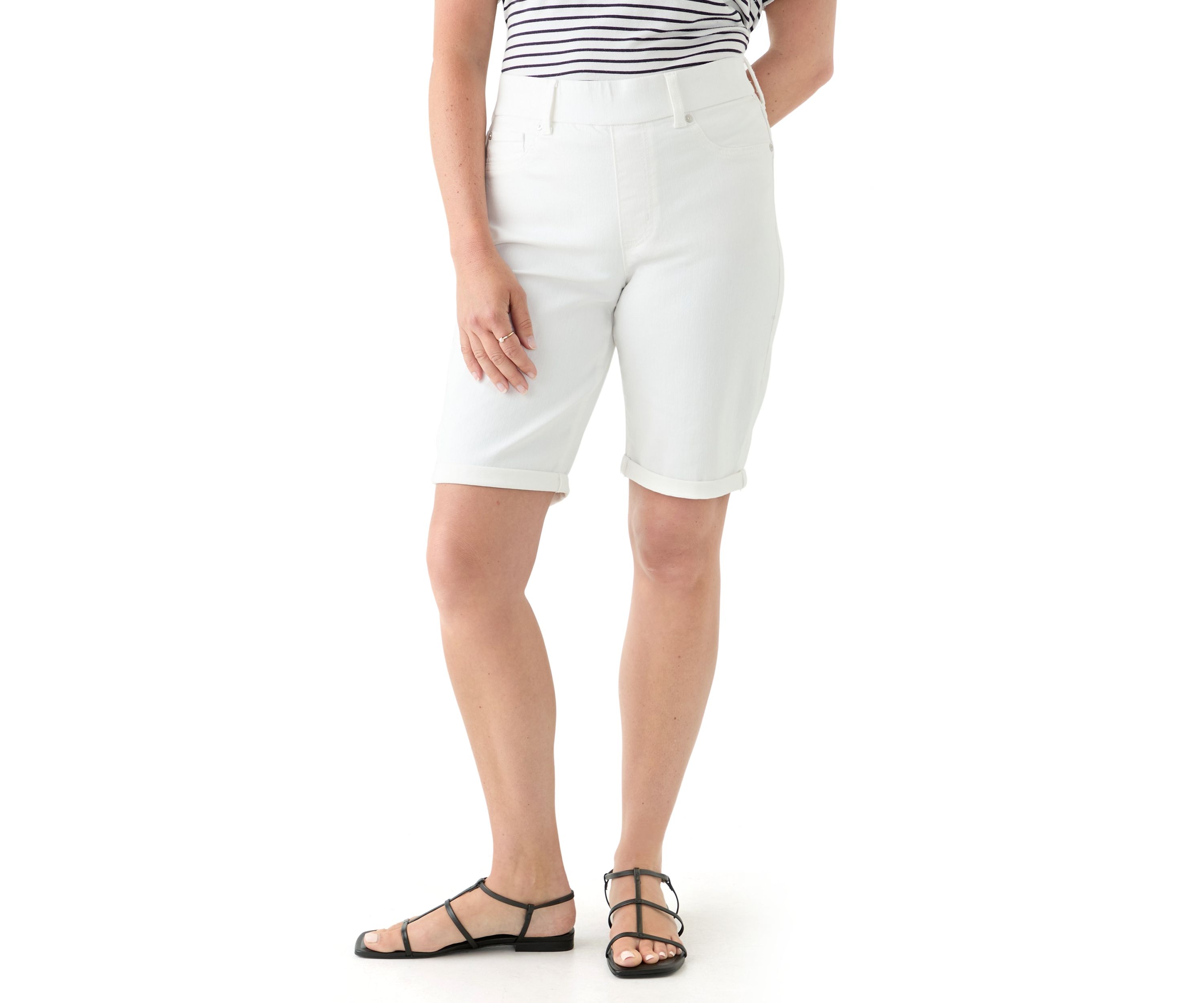 Petite Denim Bermuda Shorts