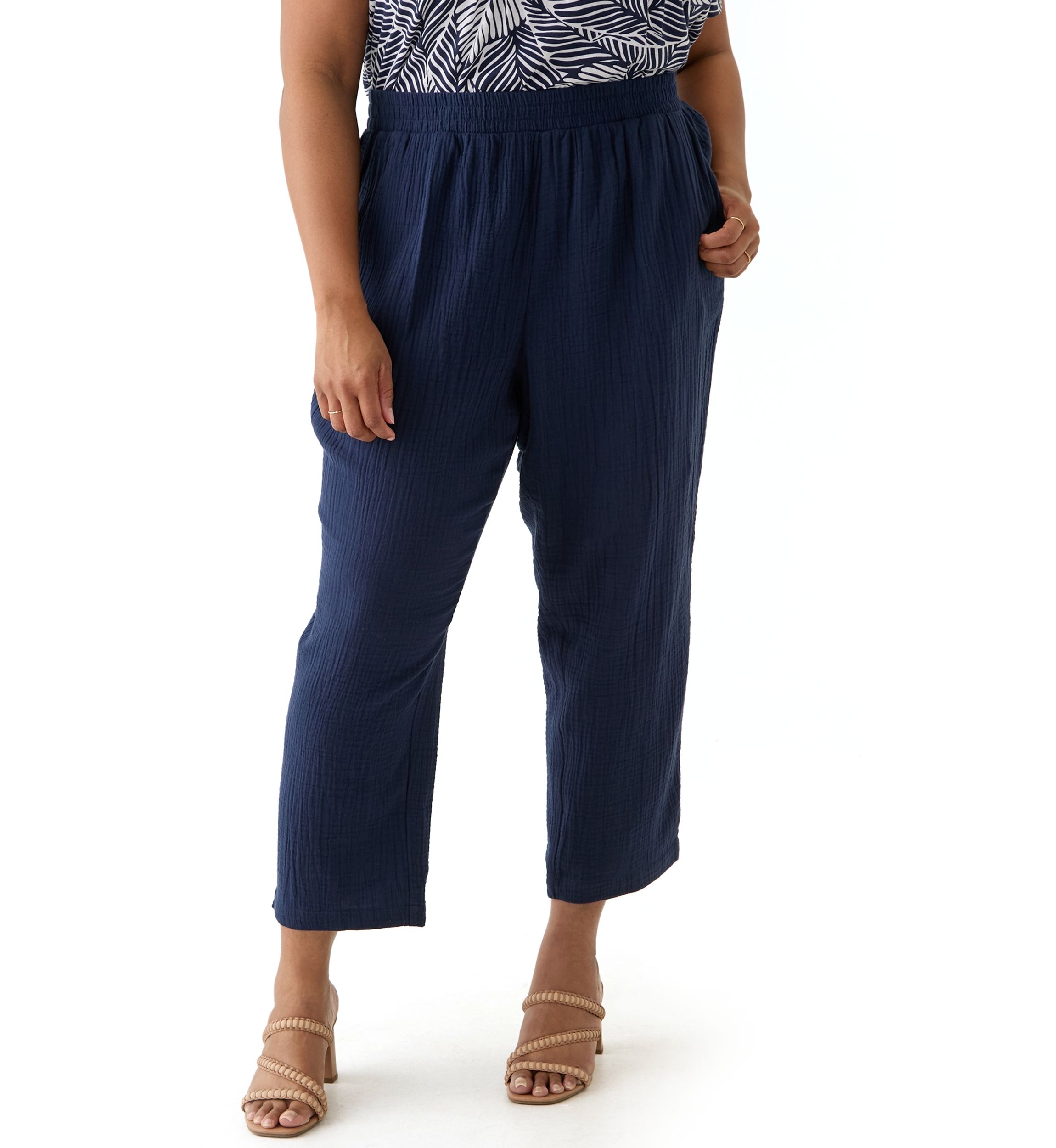 Plus Size Gauze Pants