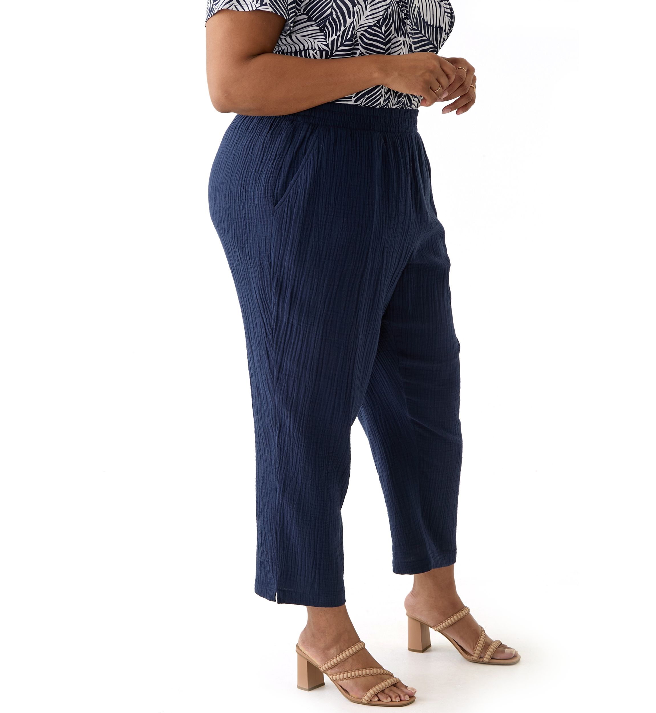 Plus Size Gauze Pants