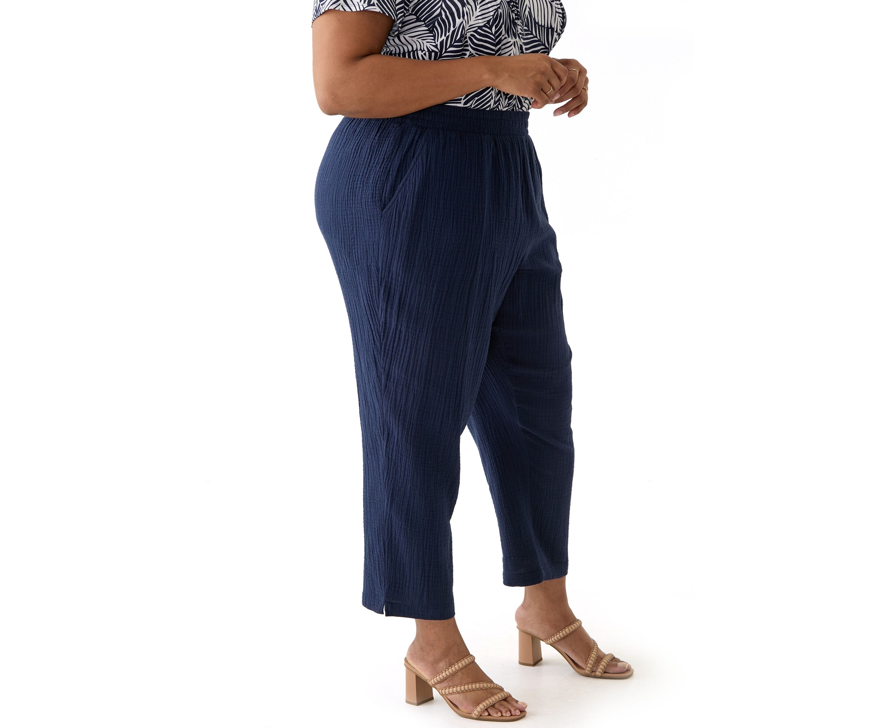 Plus Size Gauze Pants