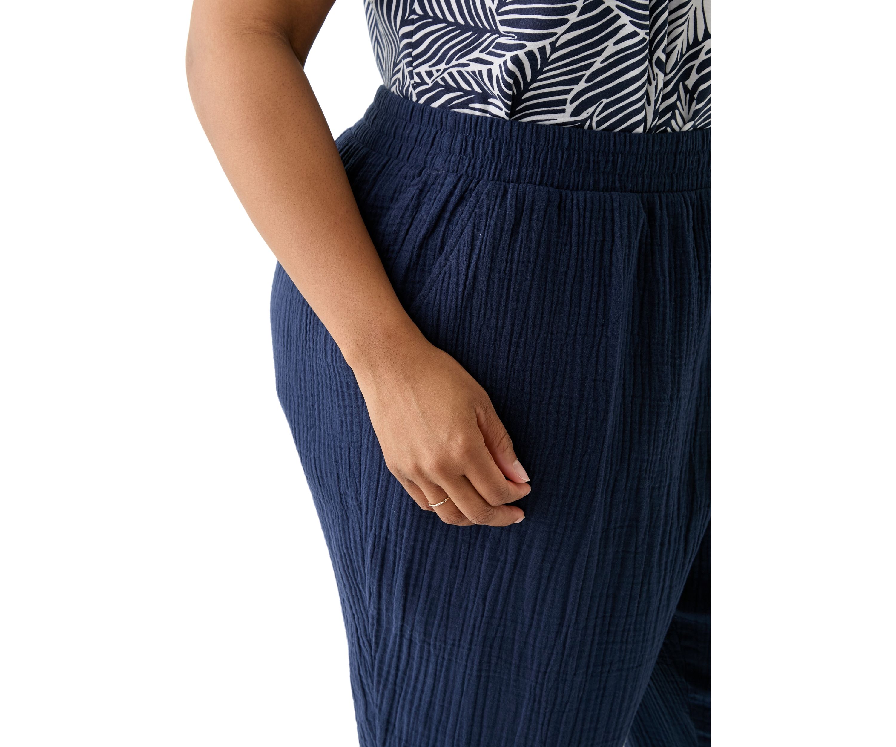 Plus Size Gauze Pants