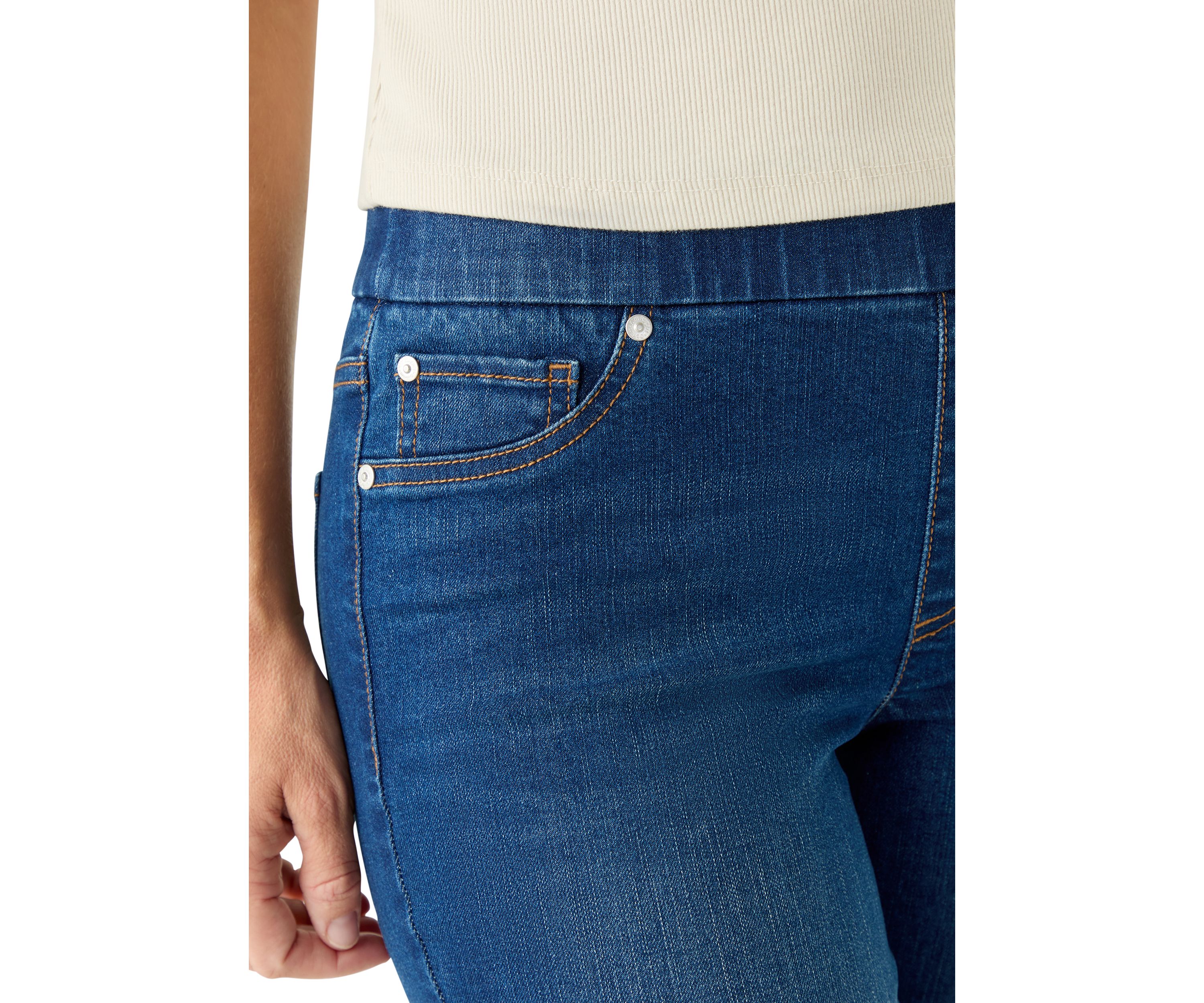 Womens Pull On Straight Leg Jeans