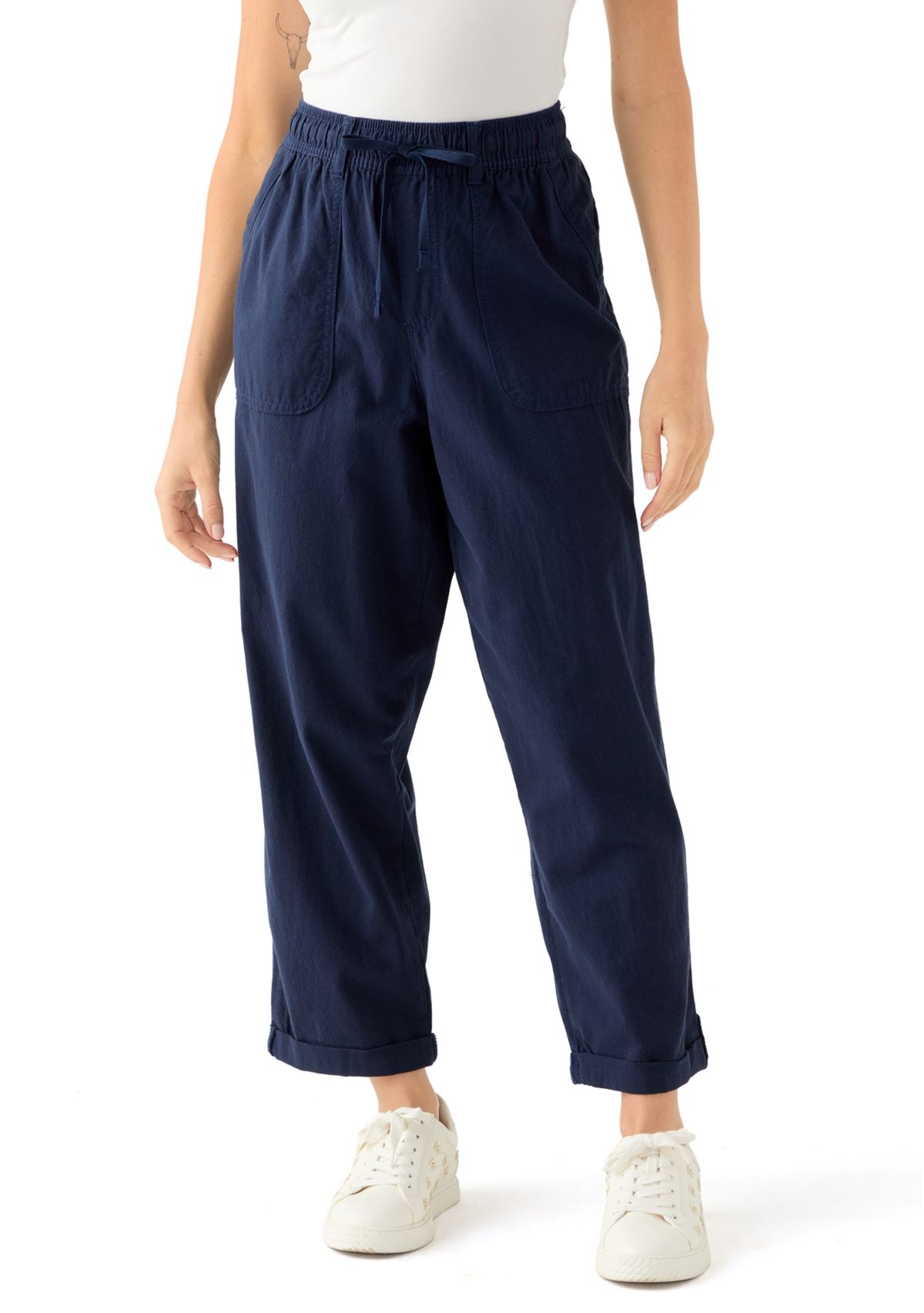 Petite Sheeting Ankle Pants 