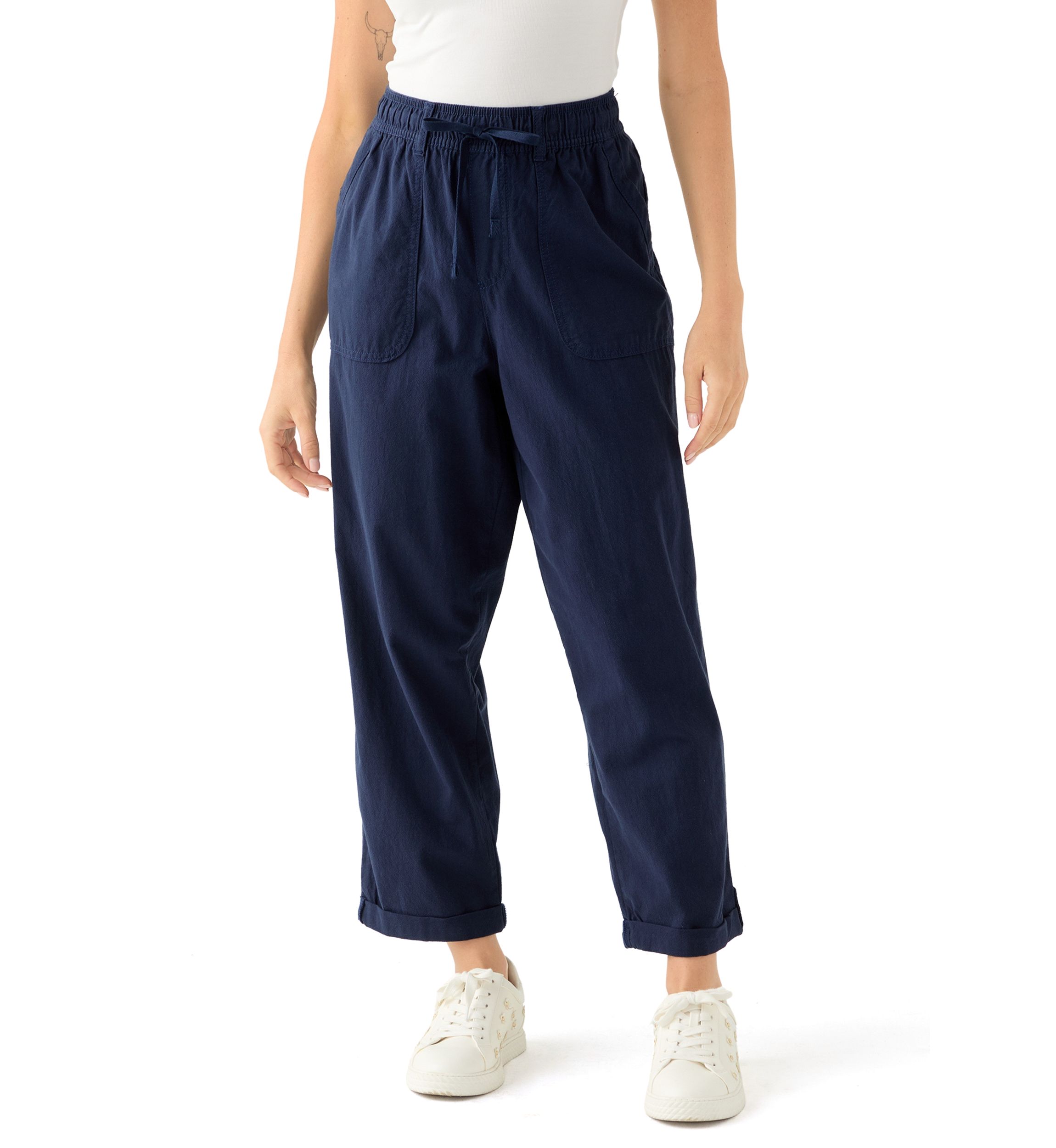 Petite Sheeting Ankle Pants 