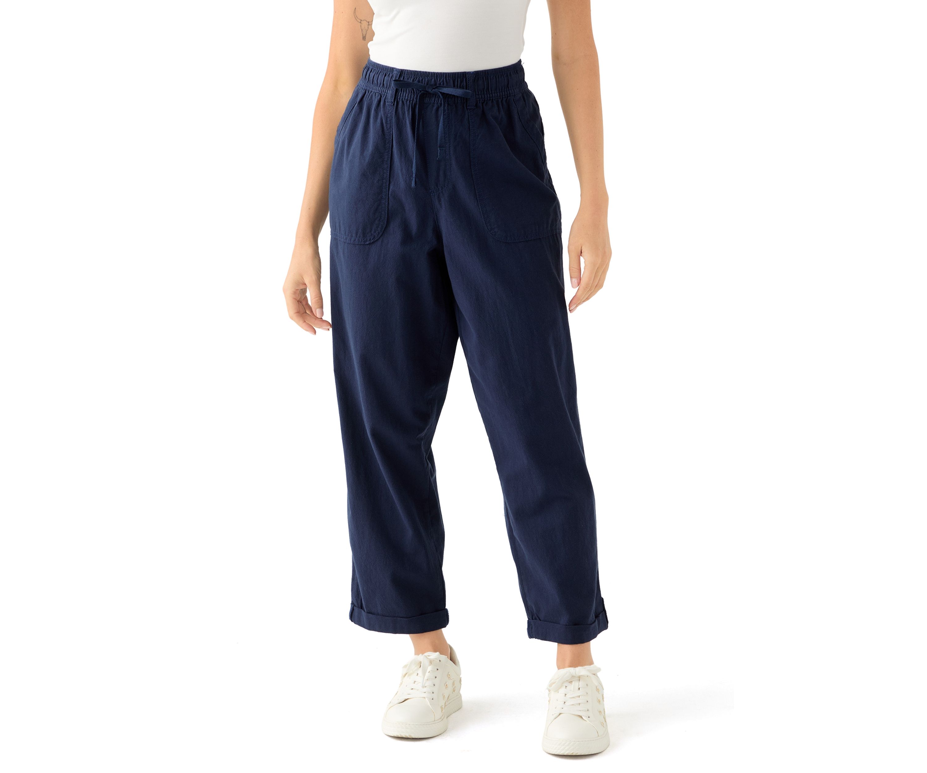 Petite Sheeting Ankle Pants 