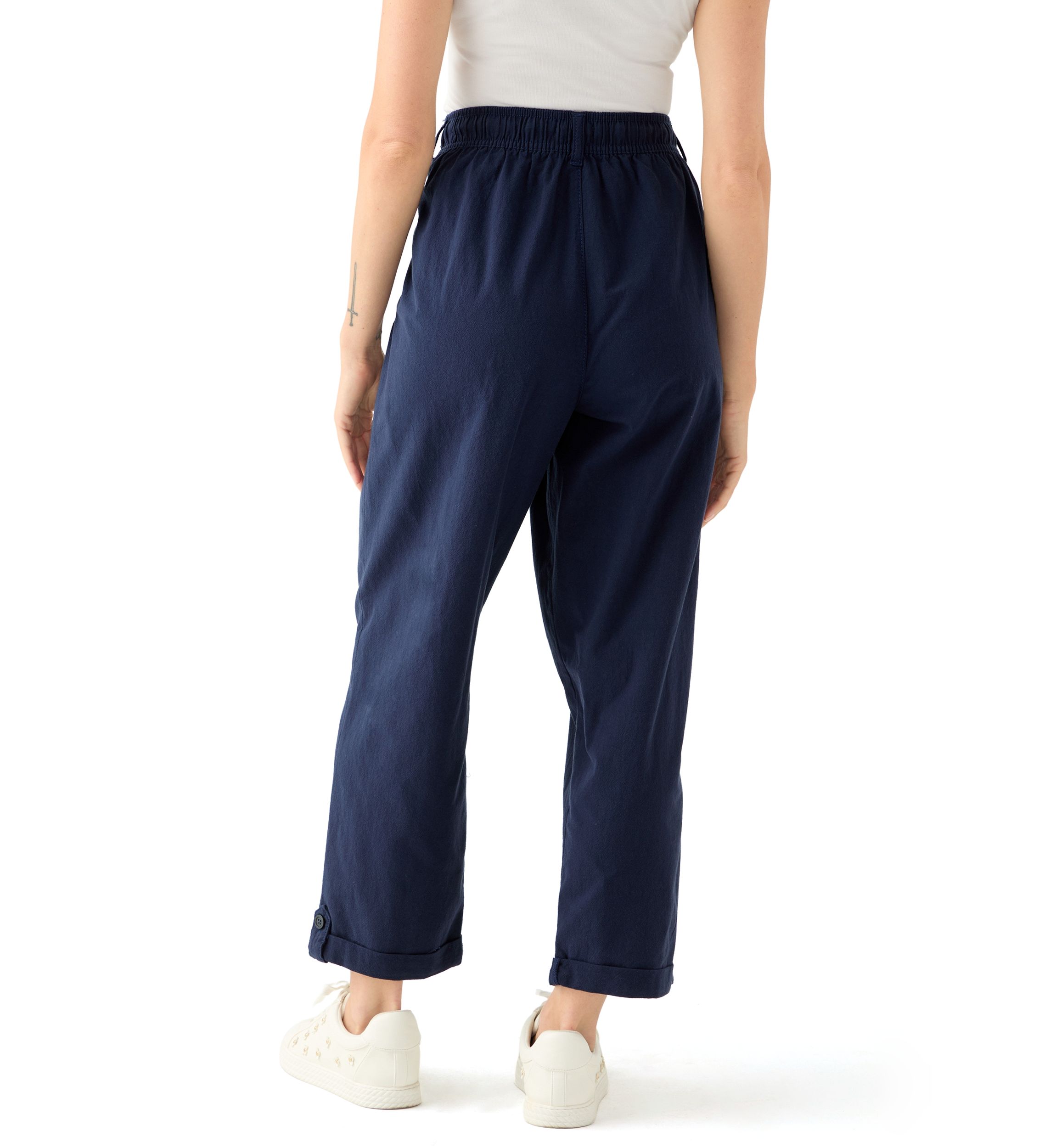 Petite Sheeting Ankle Pants 