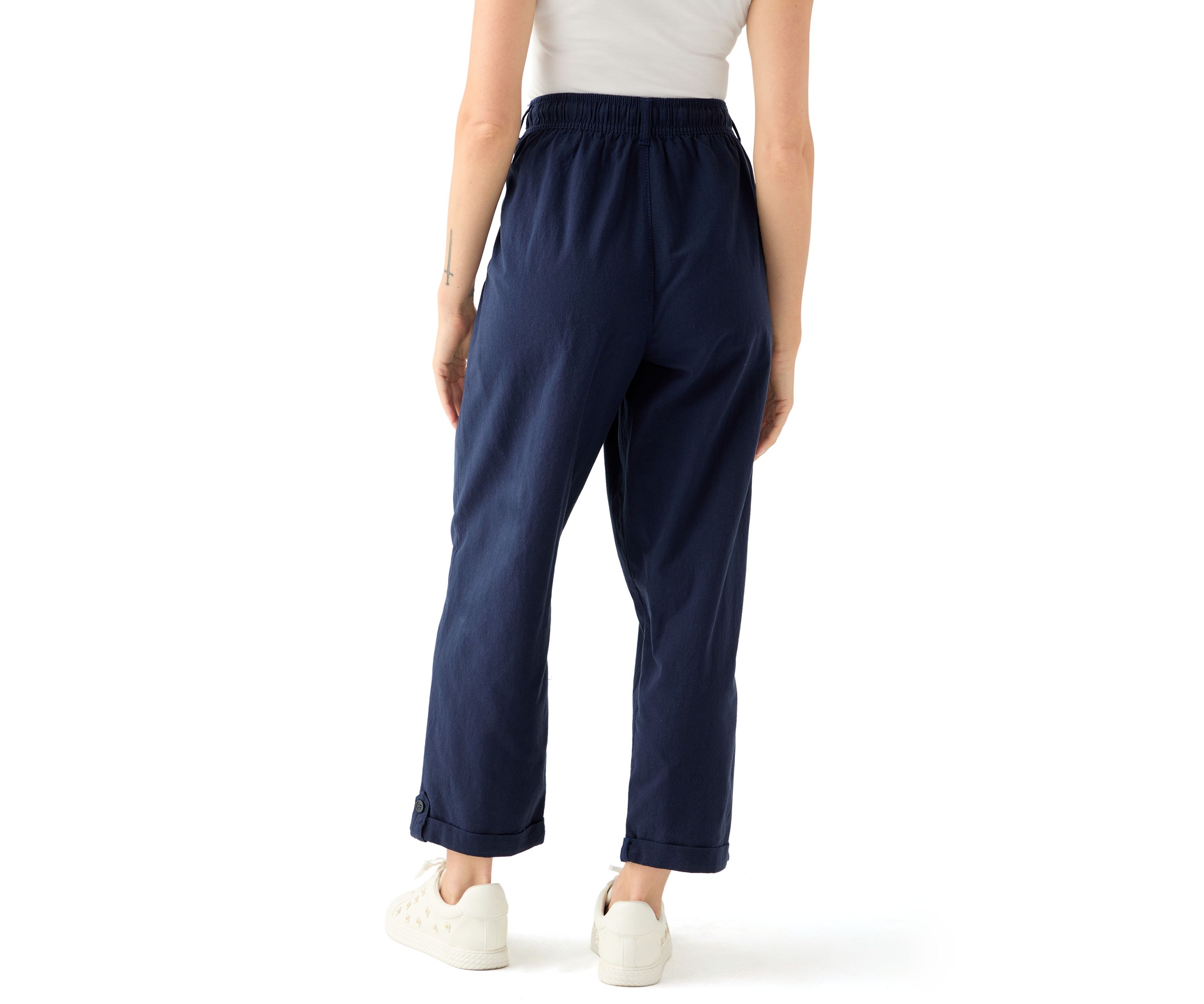 Petite Sheeting Ankle Pants 