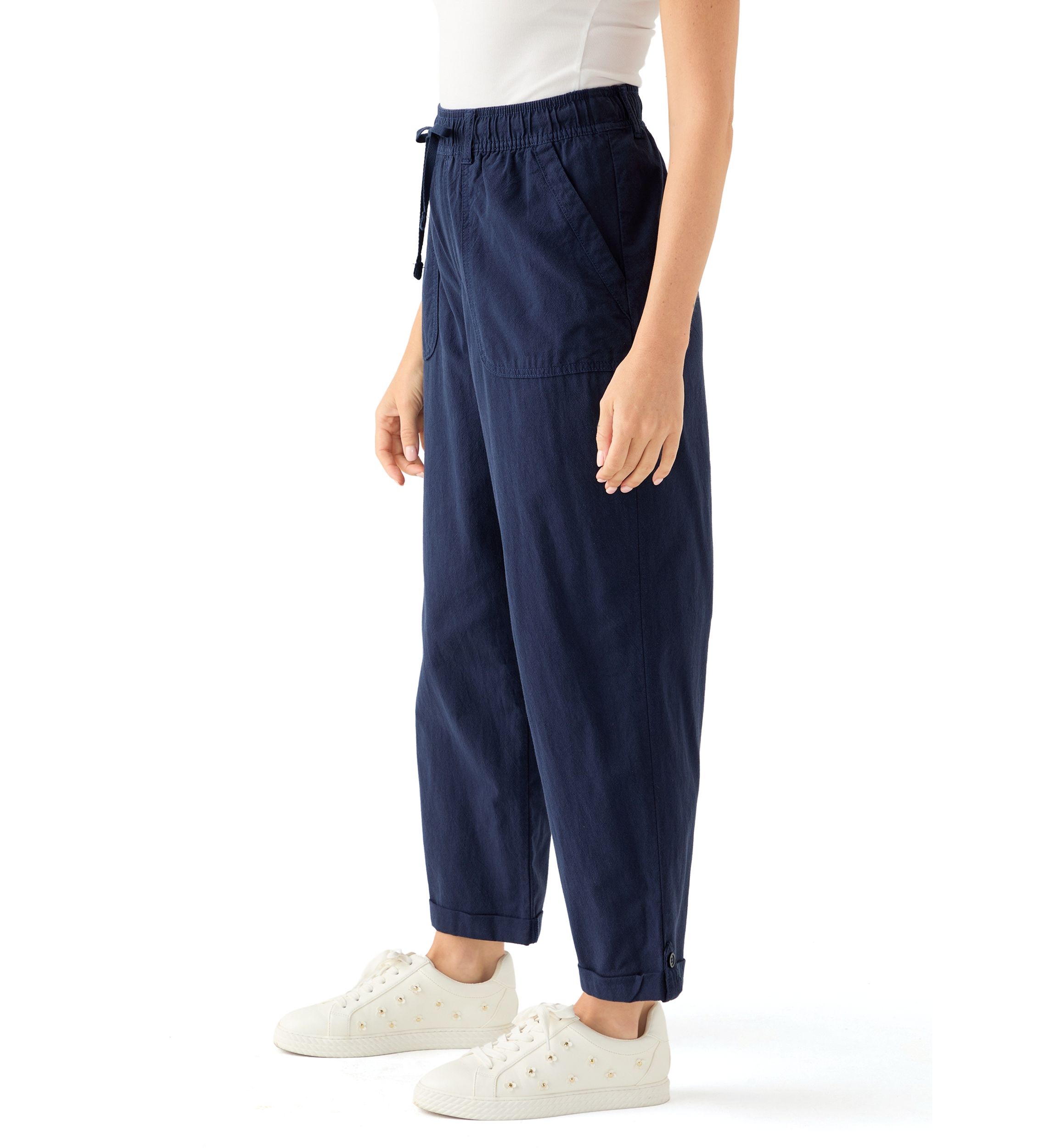 Petite Sheeting Ankle Pants 