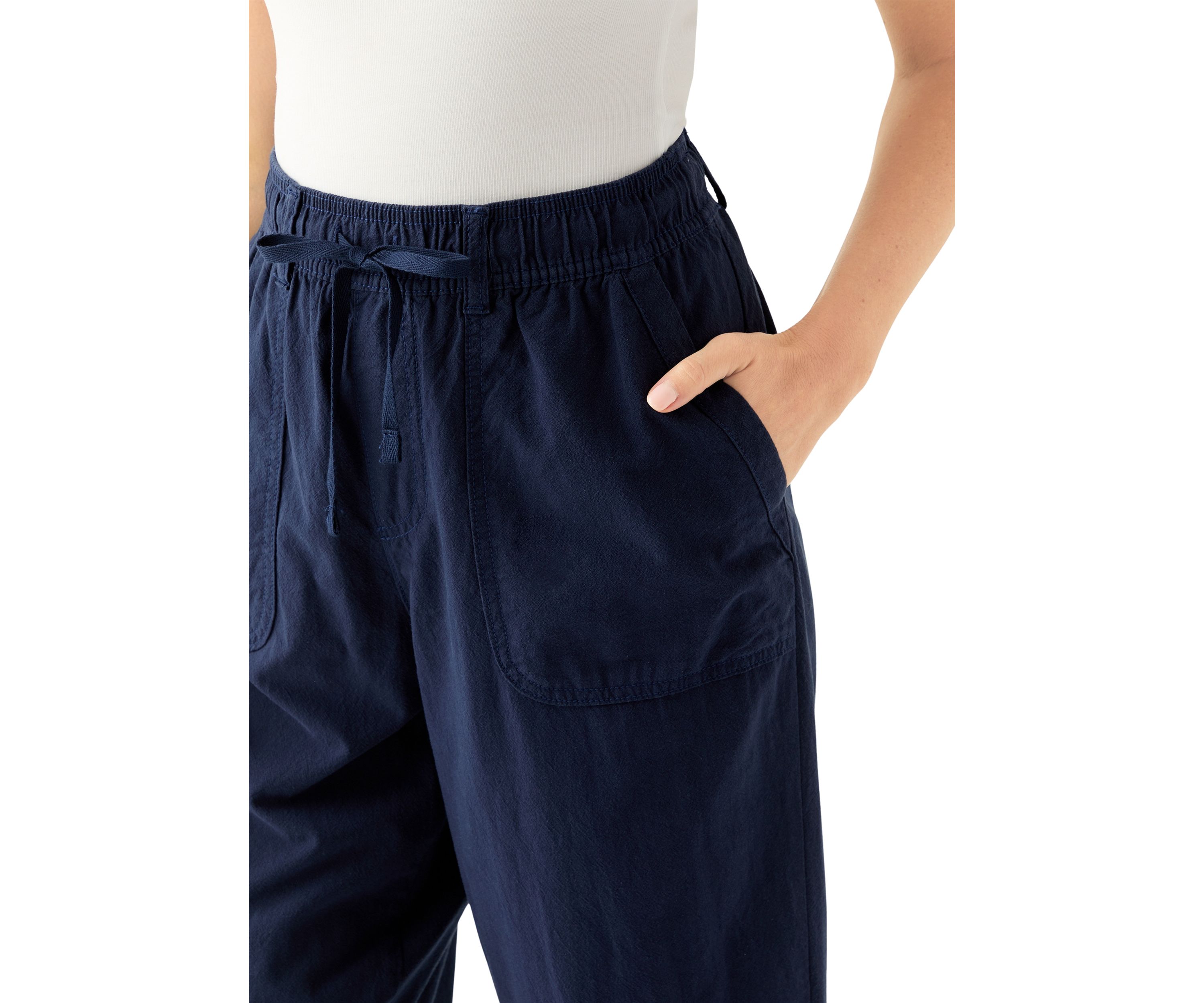 Petite Sheeting Ankle Pants 