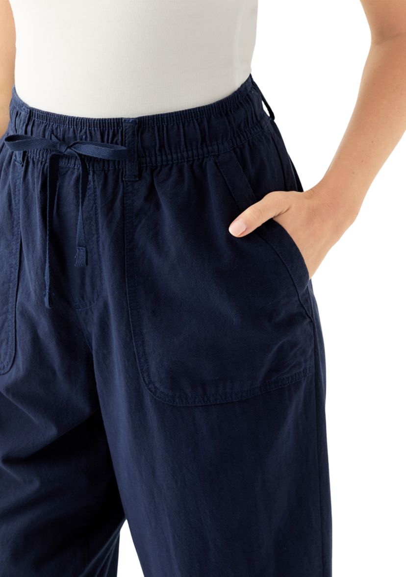 Petite Sheeting Ankle Pants 