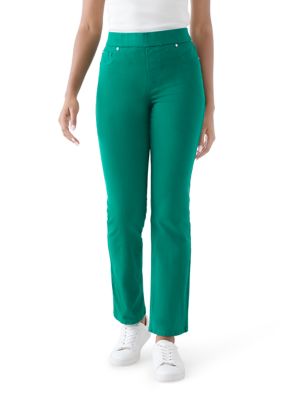 Kim Rogers Women's Pull On Straight Leg Denim Jeans, 18