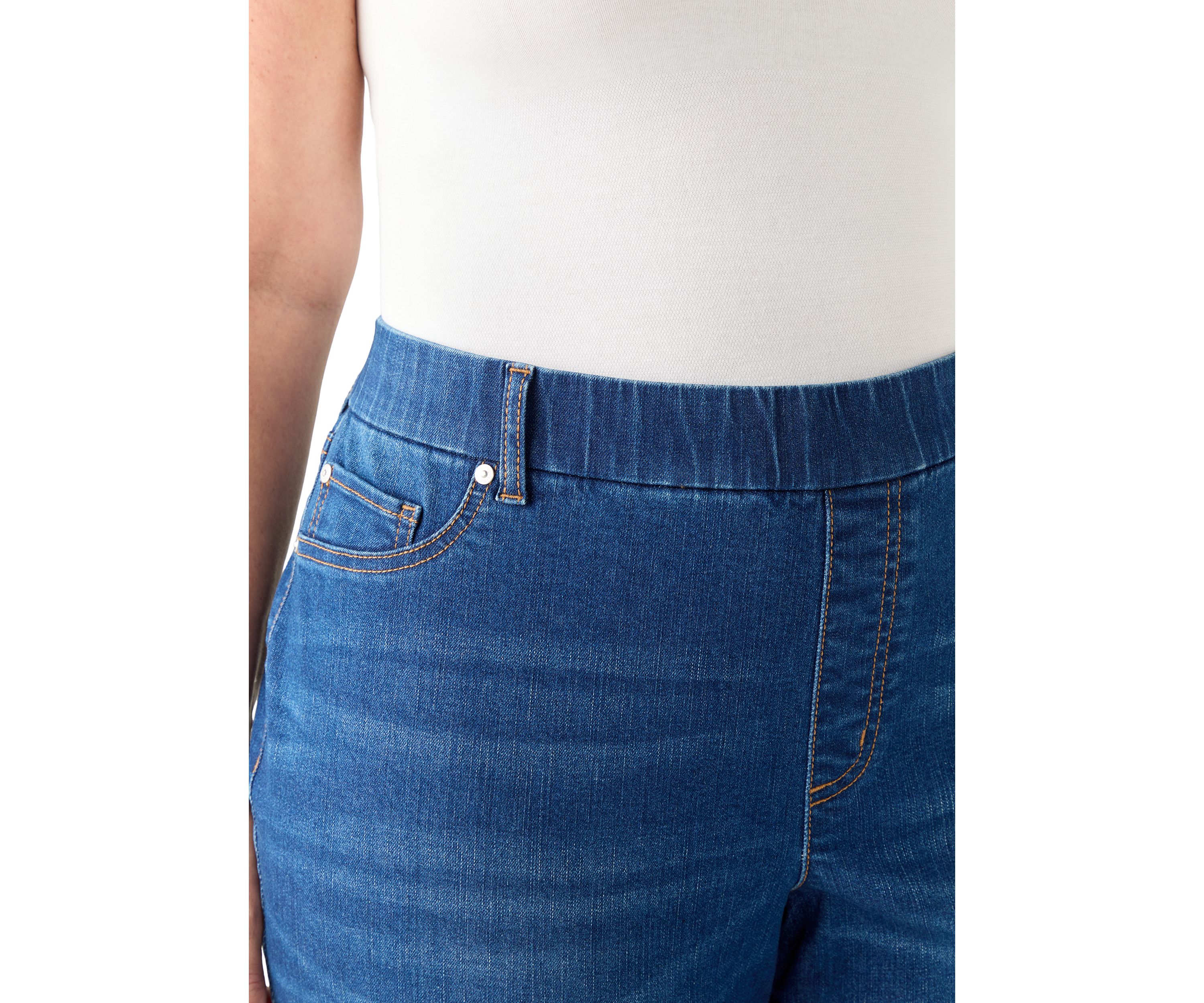  Plus Size Pull On Straight Leg Jeans