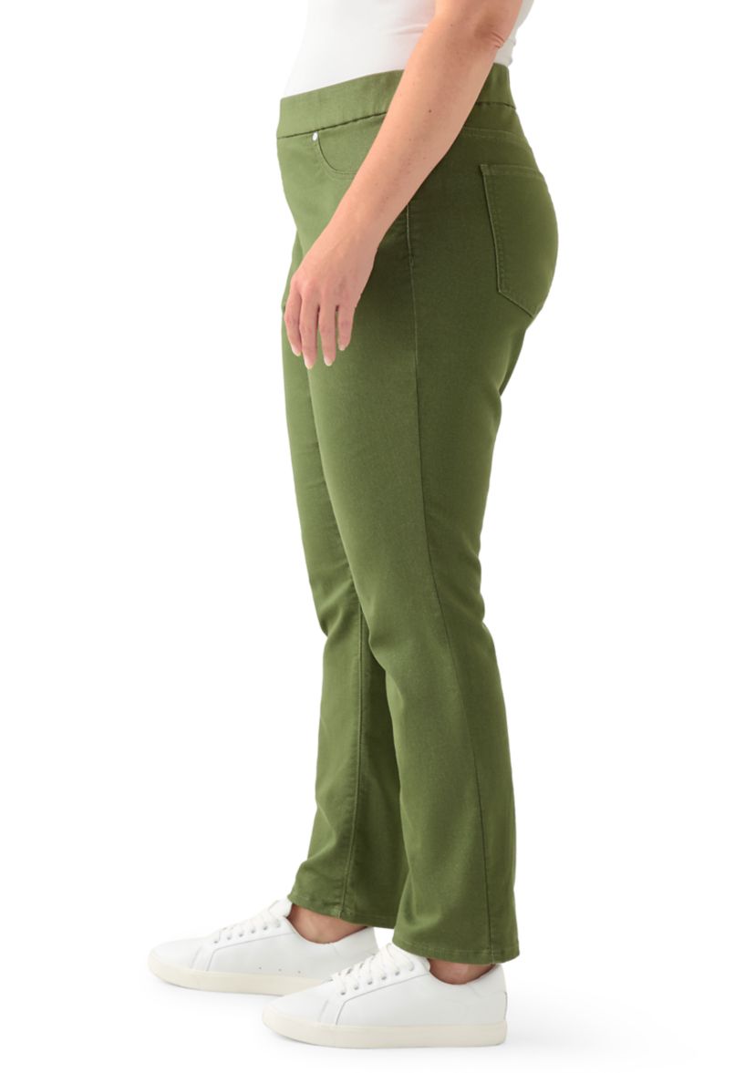 Plus Size Knit Denim Pants