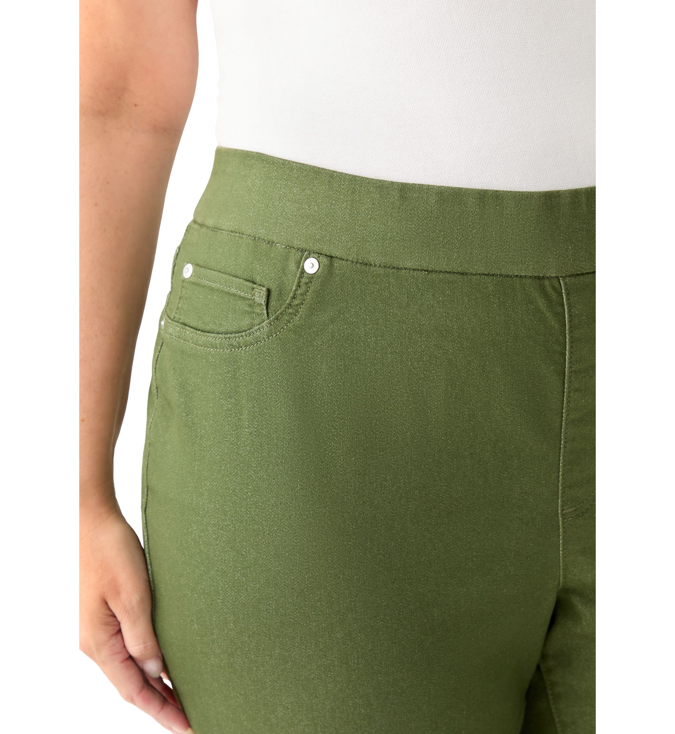 Plus Size Knit Denim Pants