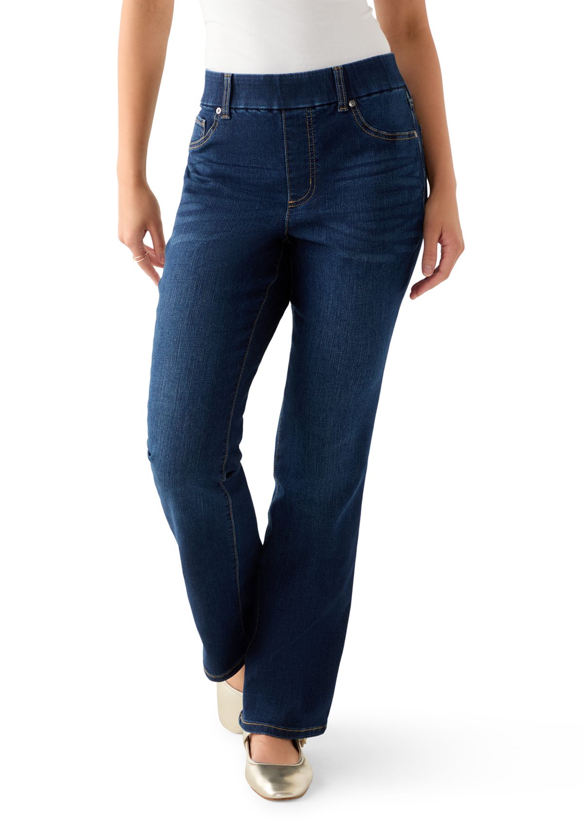 Petite Pull On Bootcut Jeans