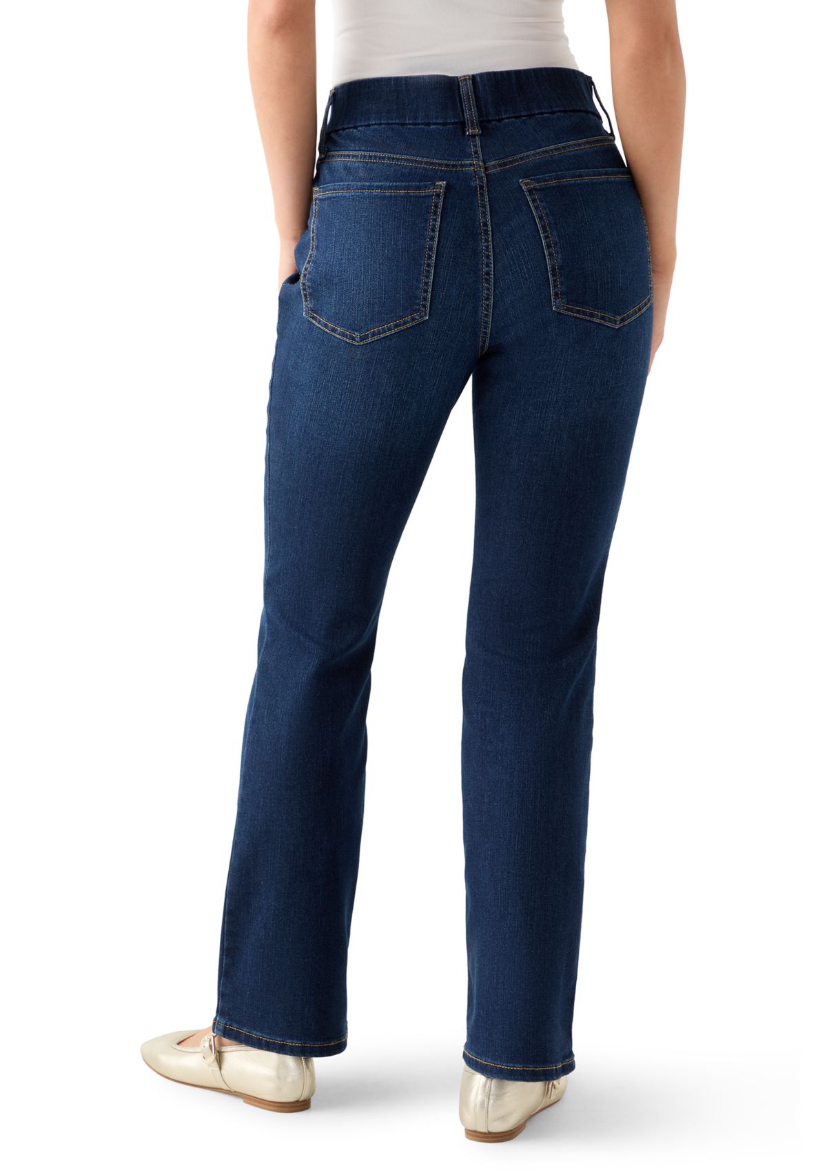 Petite Pull On Bootcut Jeans