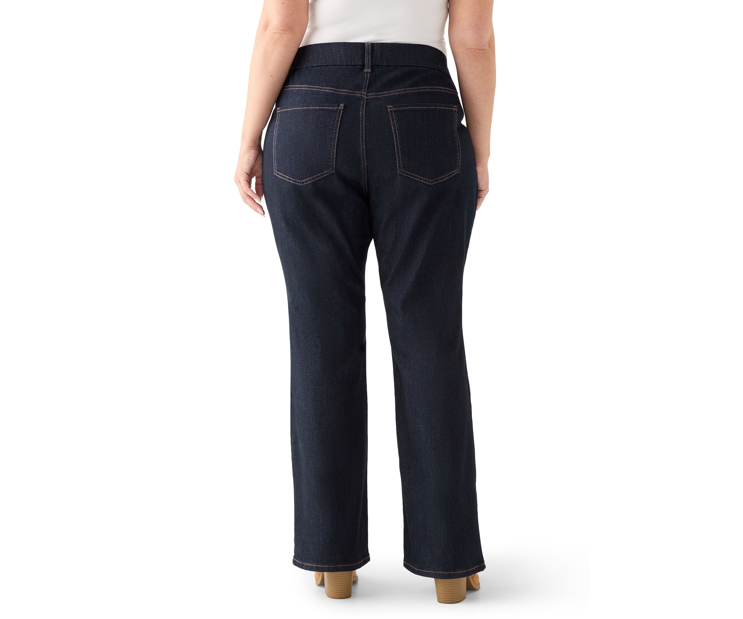 Plus Size Pull On Bootcut Jeans