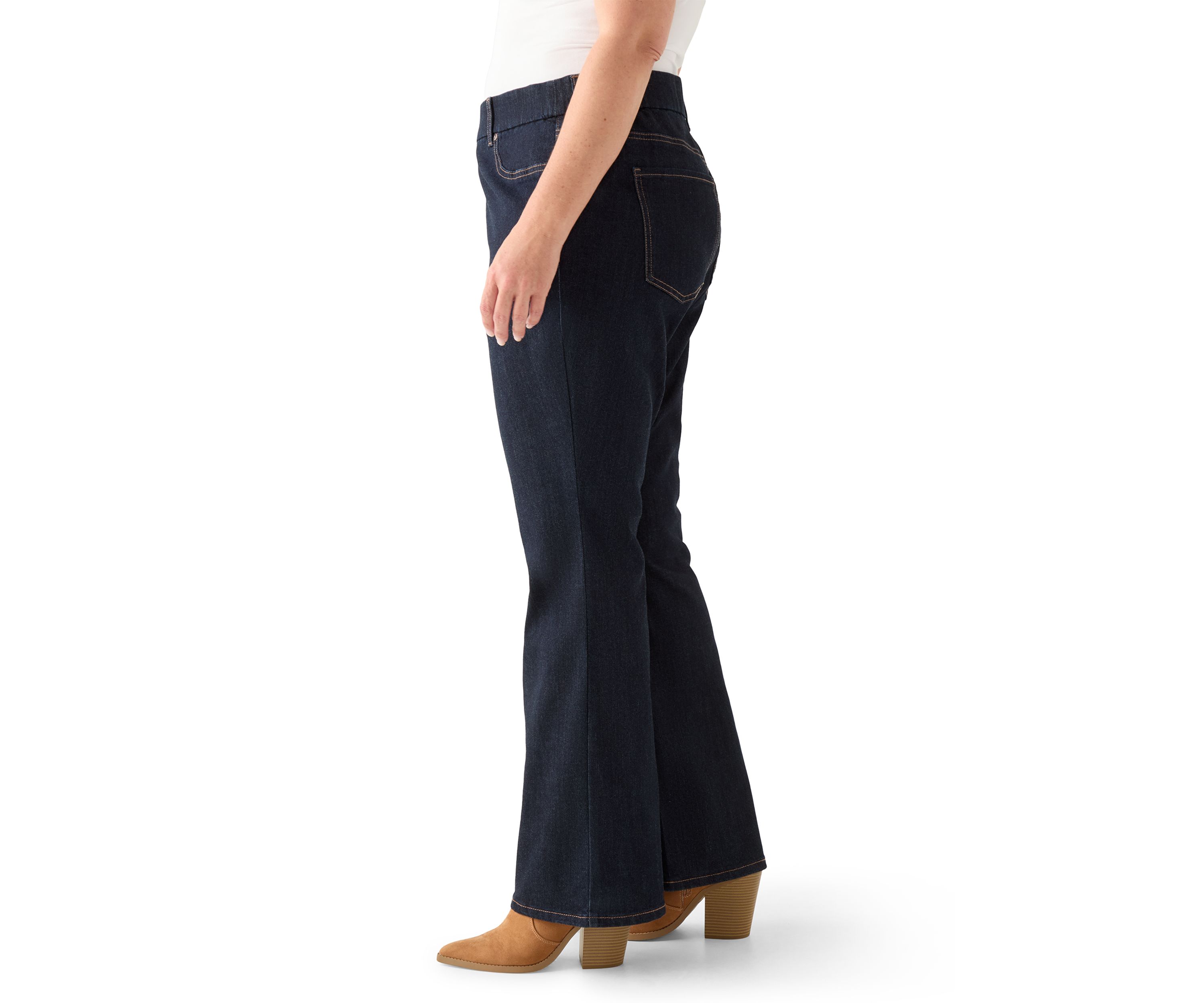 Plus Size Pull On Bootcut Jeans