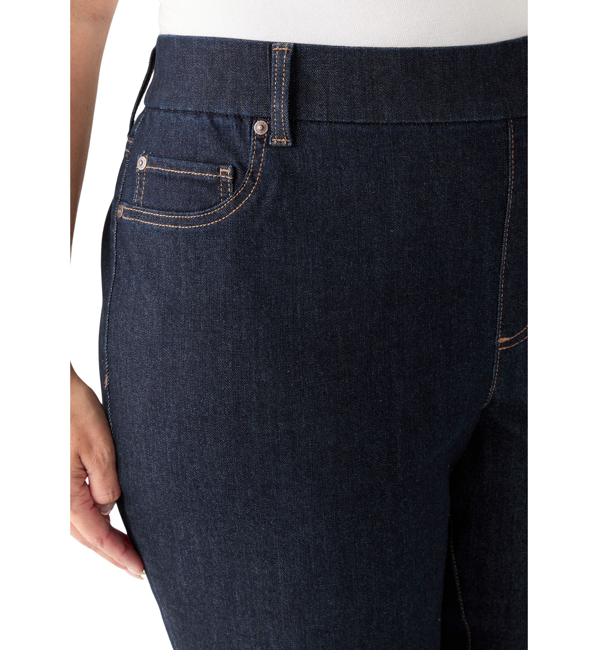 Plus Size Pull On Bootcut Jeans