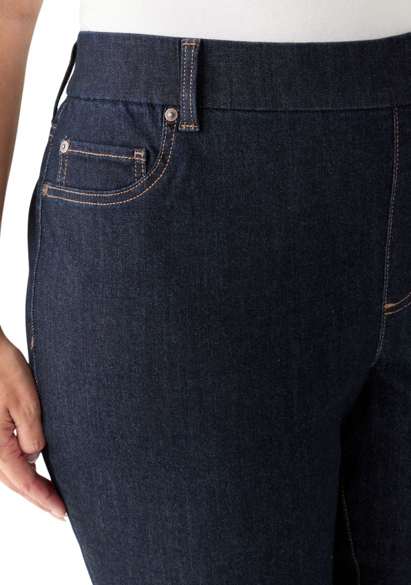 Plus Size Pull On Bootcut Jeans