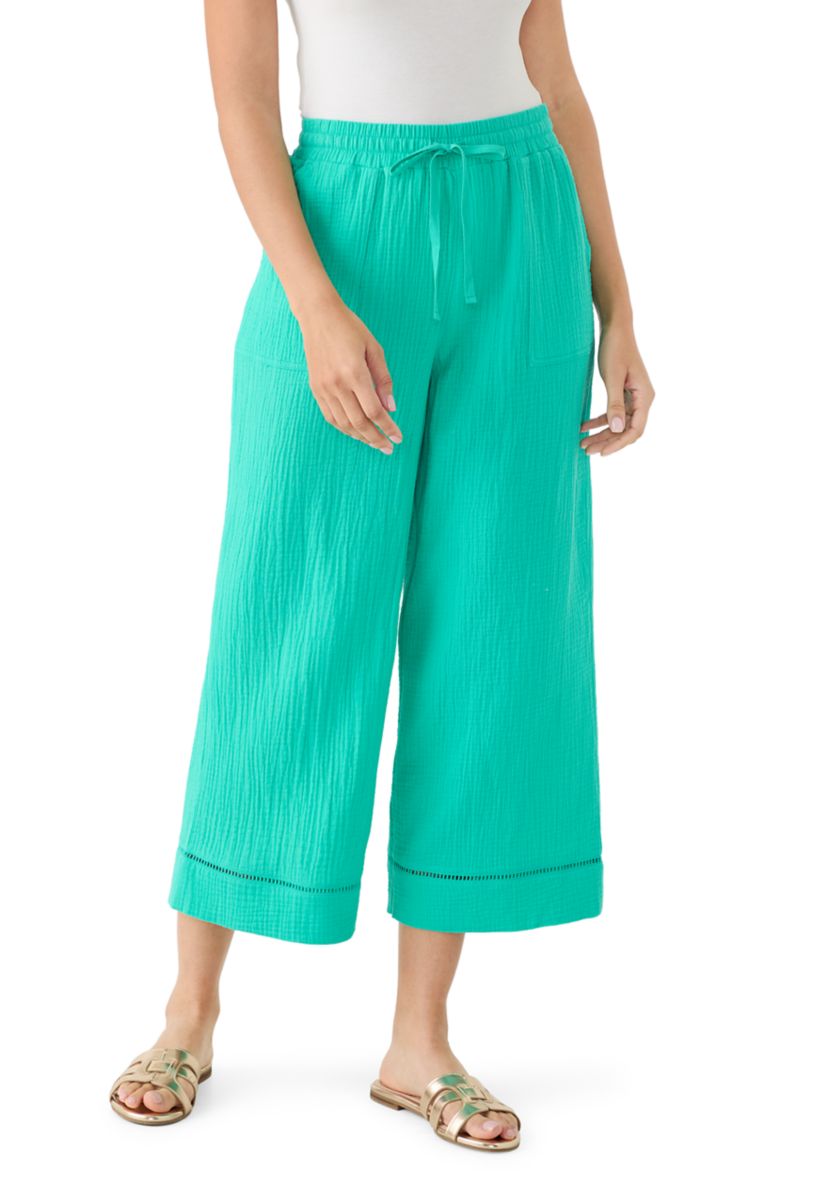 Kim Rogers® Women's Gauze Cropped Pants | Belk