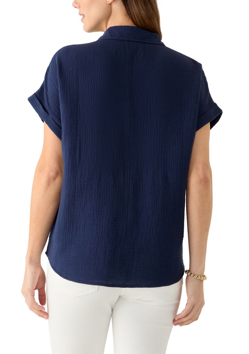未使用 EG Camp Shirt - Cotton Gauze - XS Kim Rogers® Women's Gauze Camp Shirt | Belk
