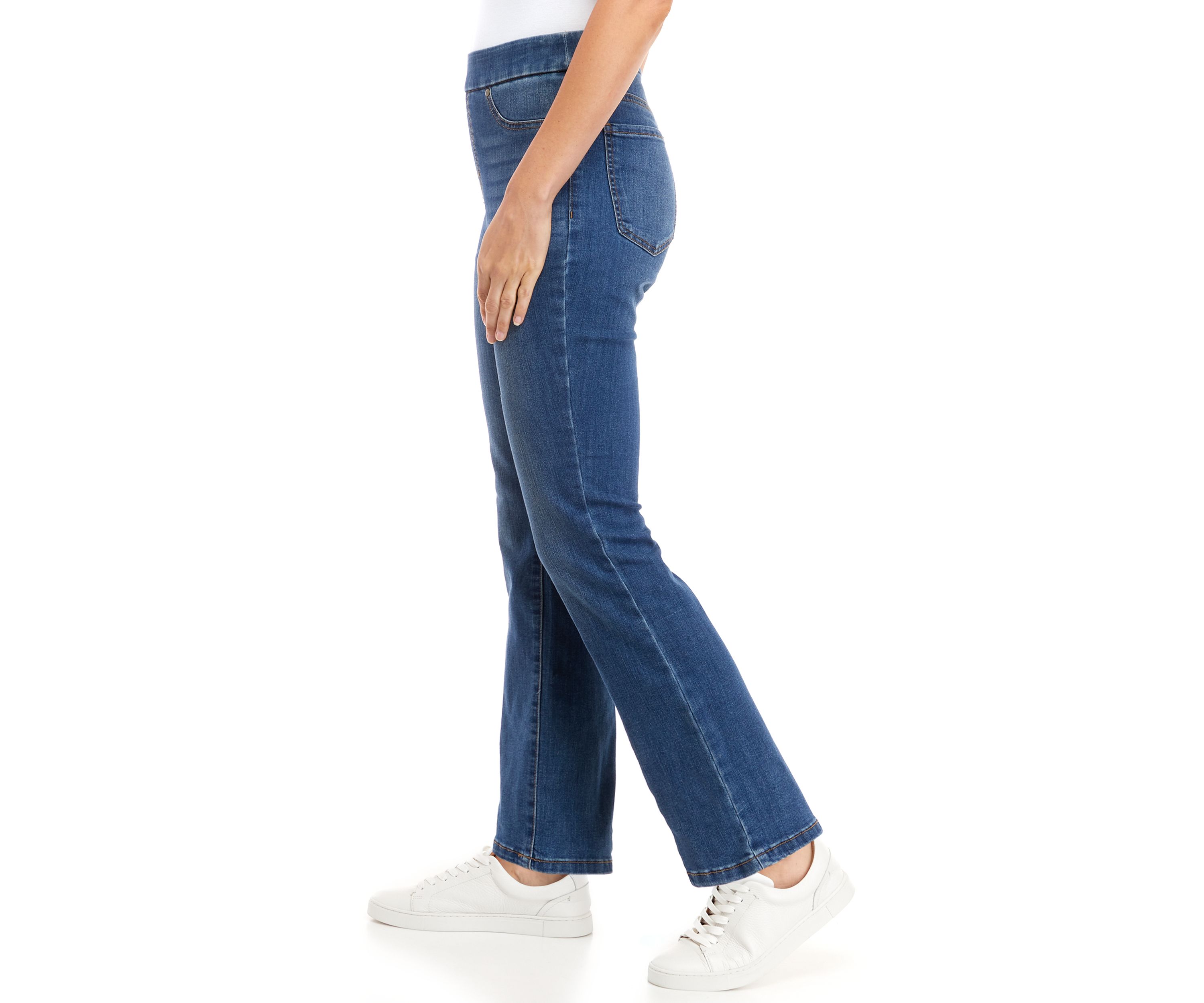 Womens Pull On Denim Jeans - Short