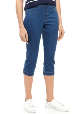 womens pull on capri jeans
