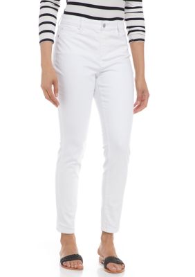 white ankle pants