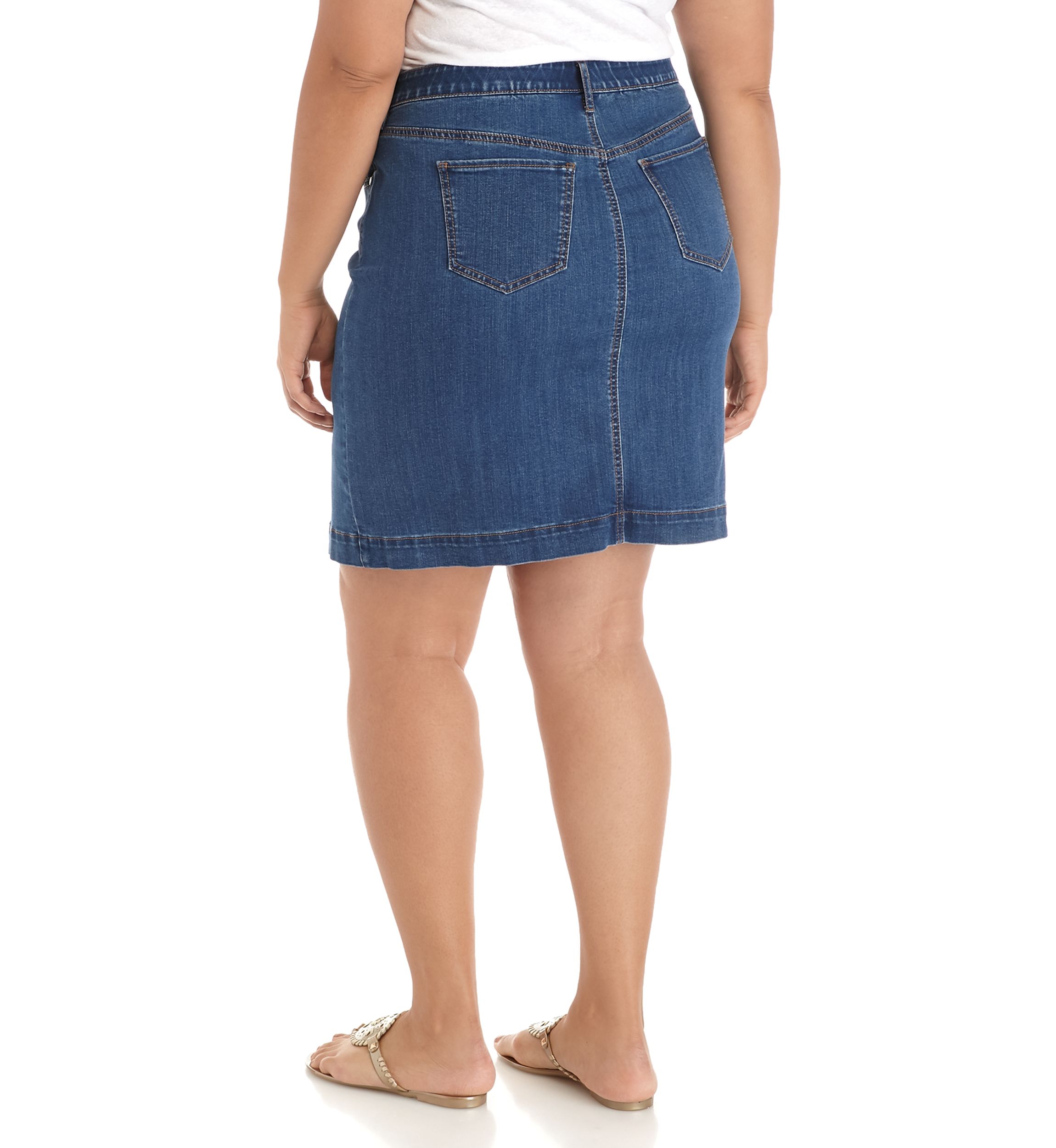 Plus Size Denim Skirt