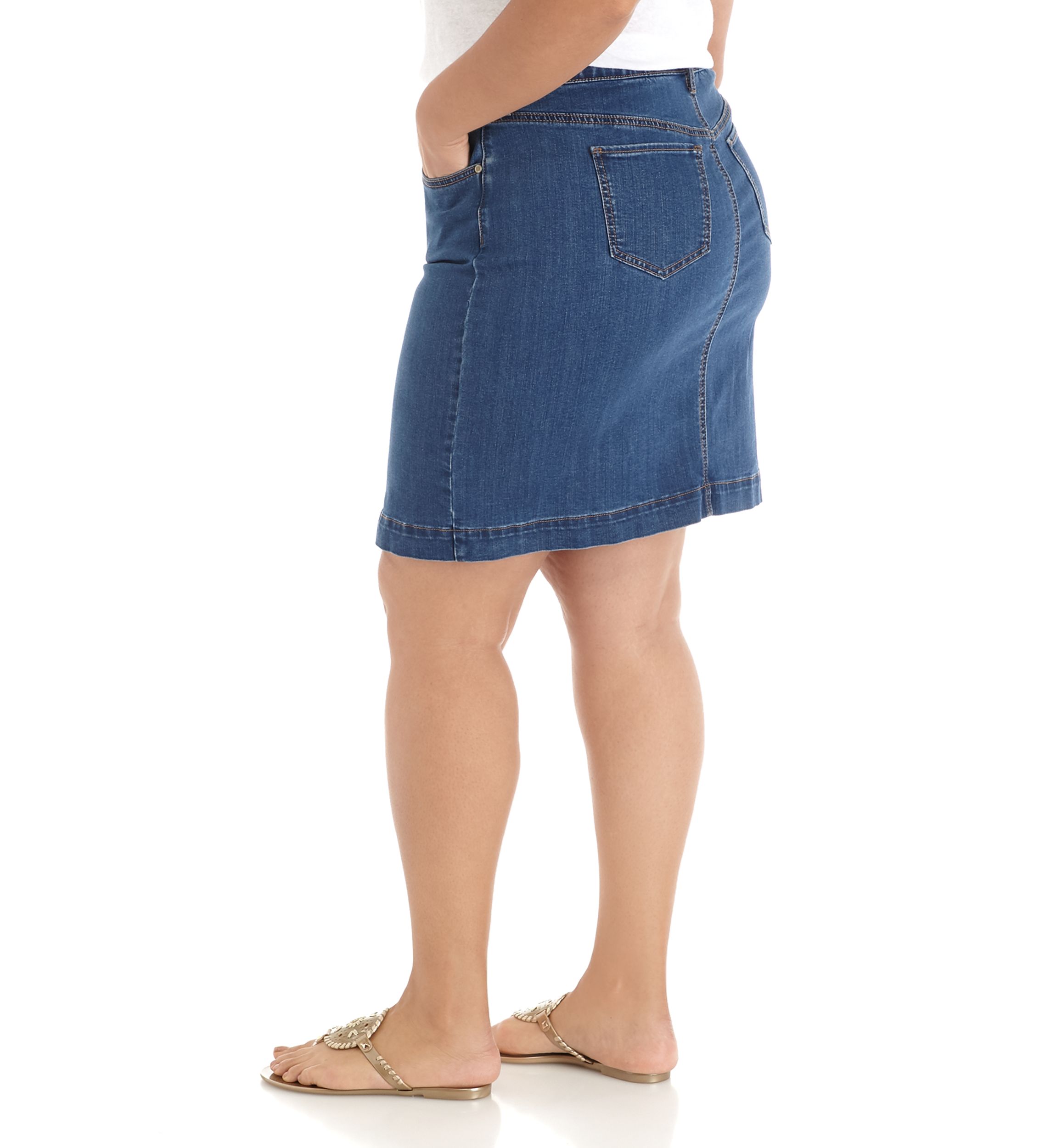 Plus Size Denim Skirt