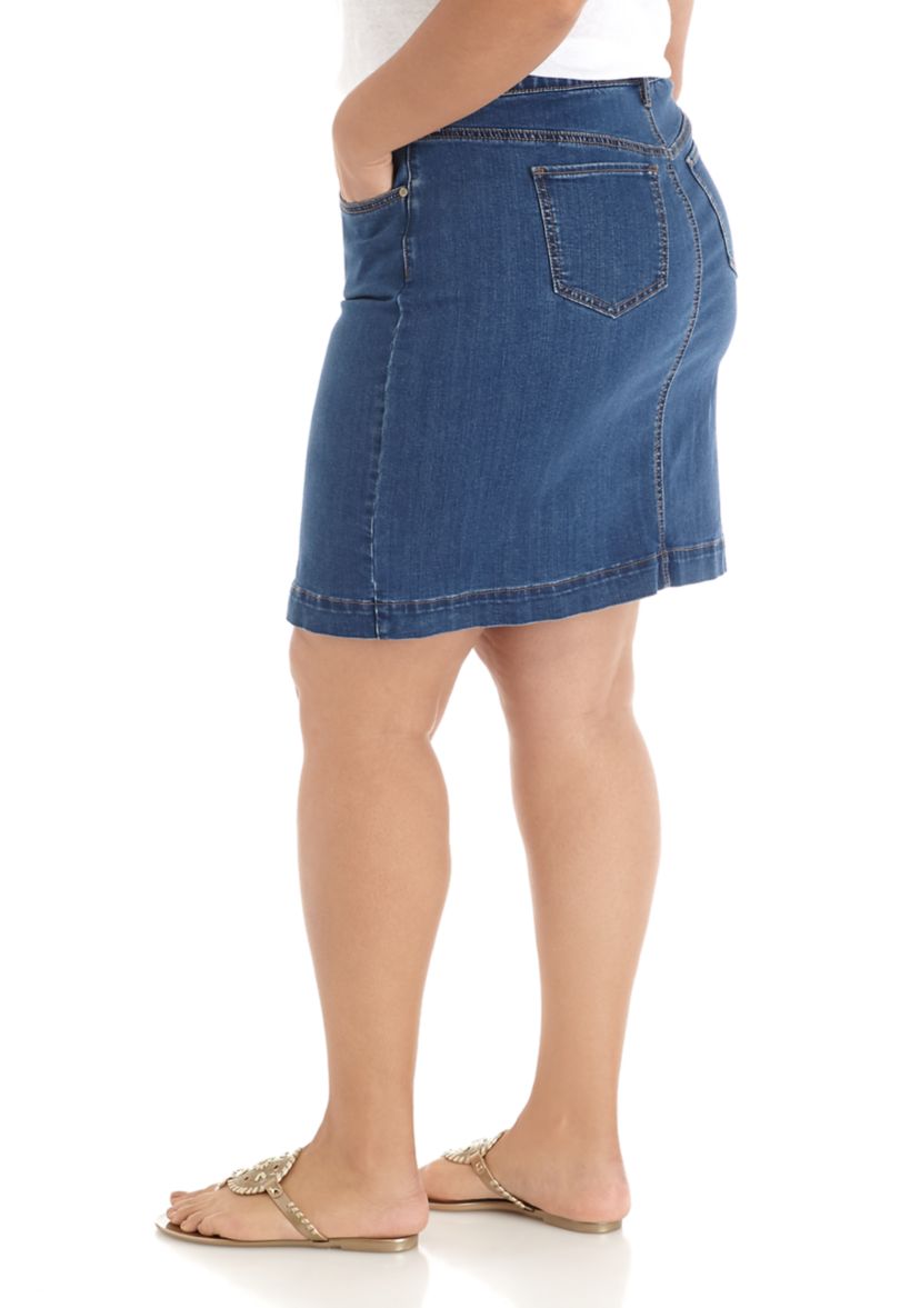 Plus Size Denim Skirt