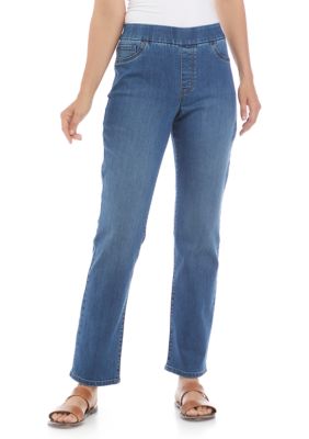 Kim Rogers Women Size 22W Blue Denim Jeans Tummy Control Straight