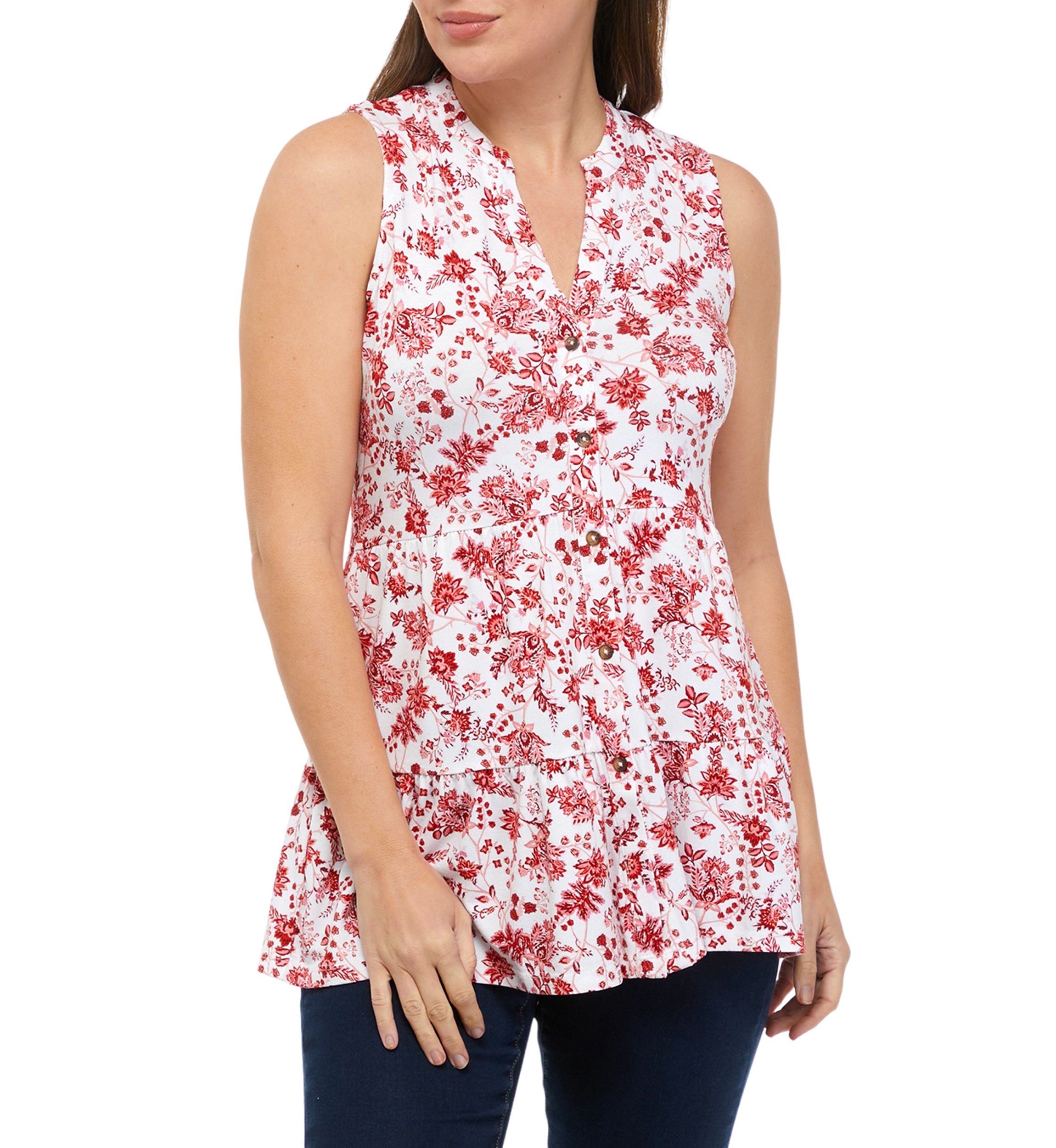 Sleeveless Tiered Julianna Crepe Tunic 