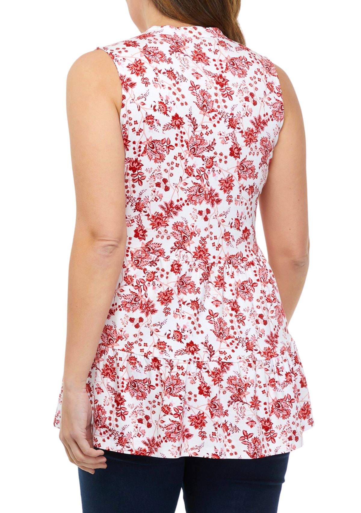 Sleeveless Tiered Julianna Crepe Tunic 