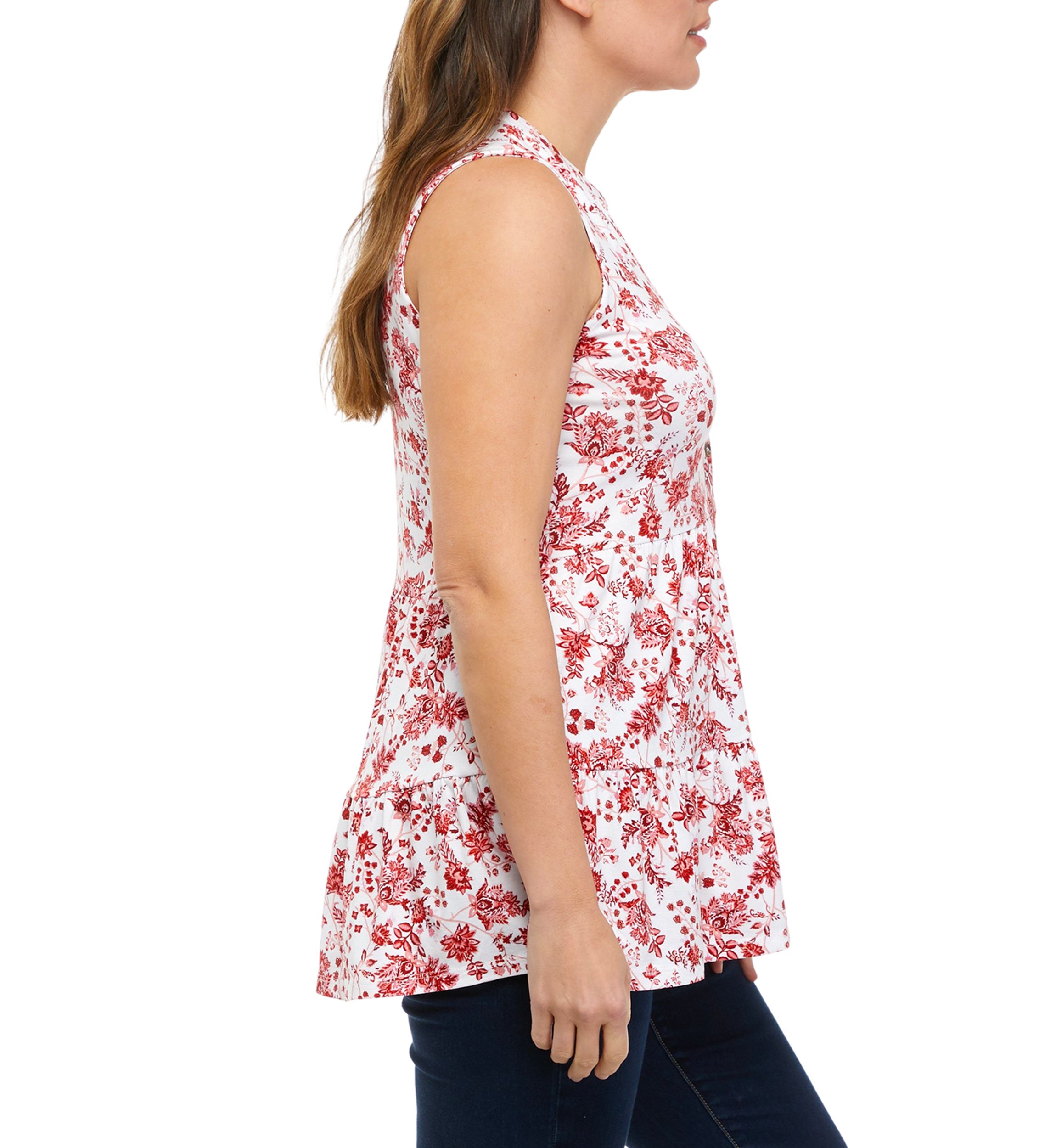Sleeveless Tiered Julianna Crepe Tunic 