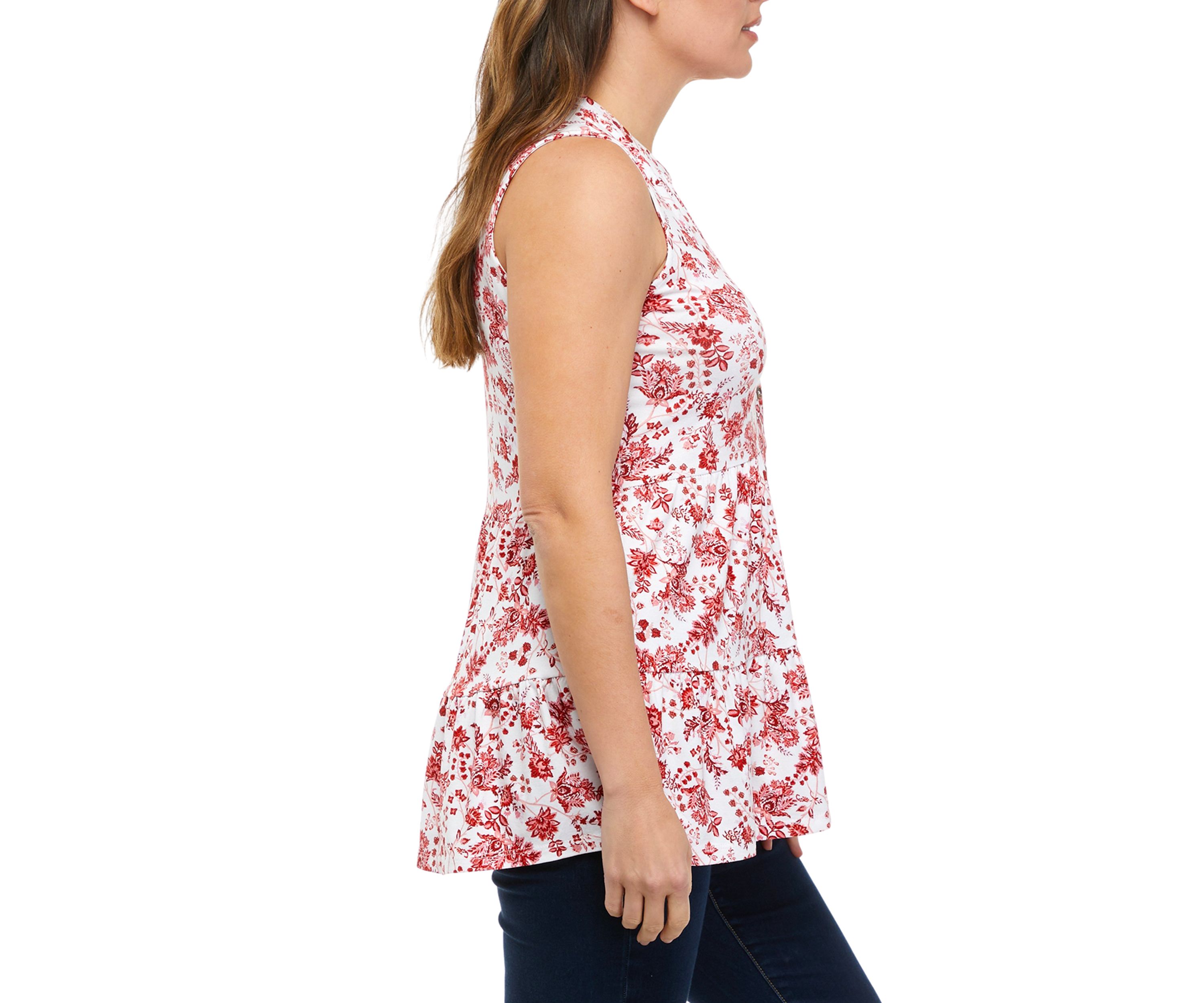 Sleeveless Tiered Julianna Crepe Tunic 