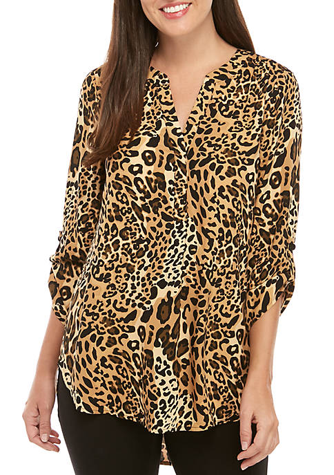 New Directions® Long Sleeve Printed Tunic | belk