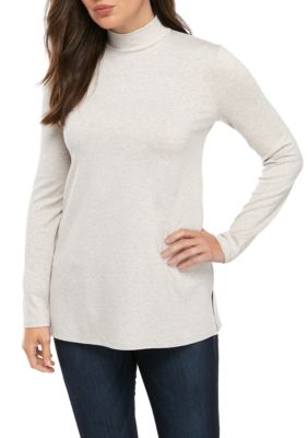 New Directions® Long Sleeve Heather Turtleneck Top | belk