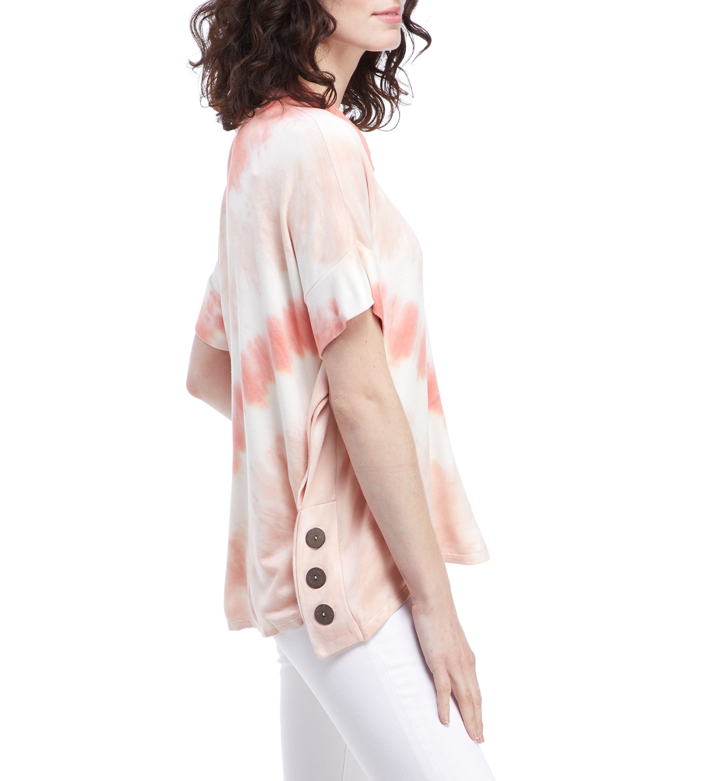  Studio Womens Tie Dye Hooded Tunic 