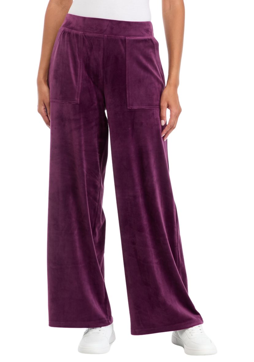 Velour Wide Leg Pants
