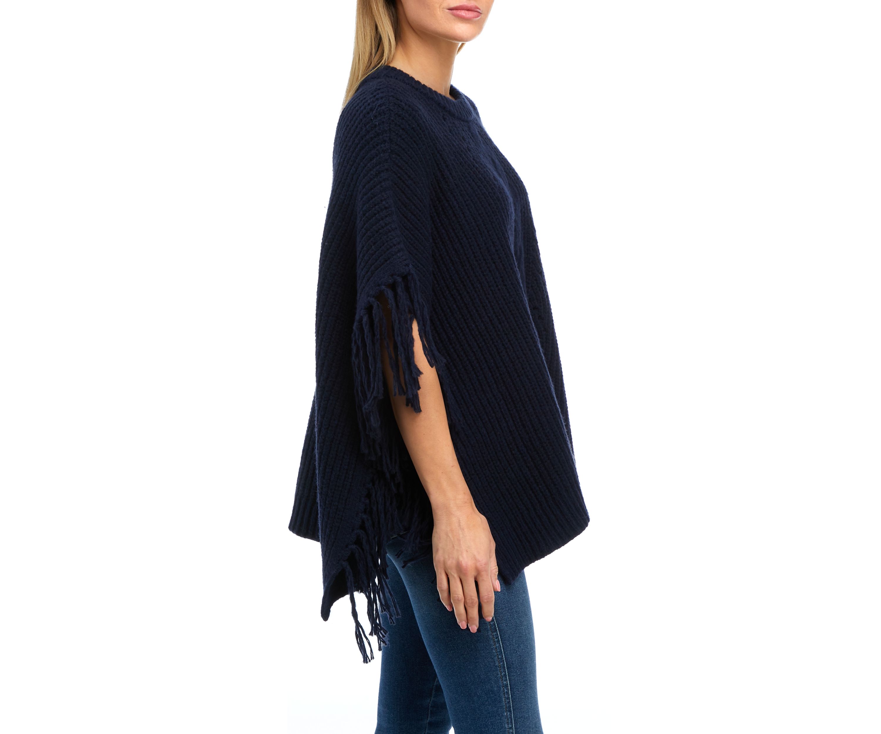 Womens Cable Poncho