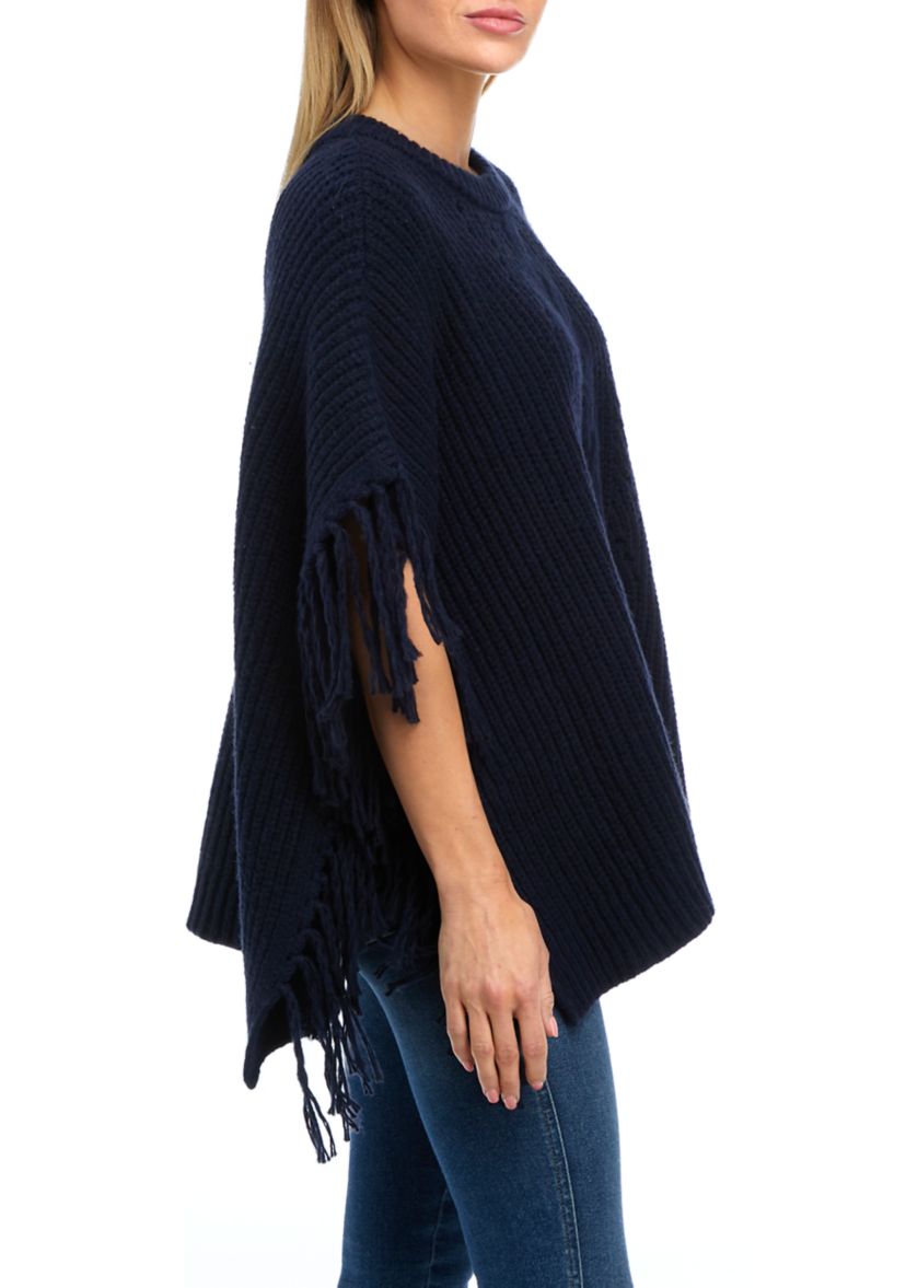 Womens Cable Poncho